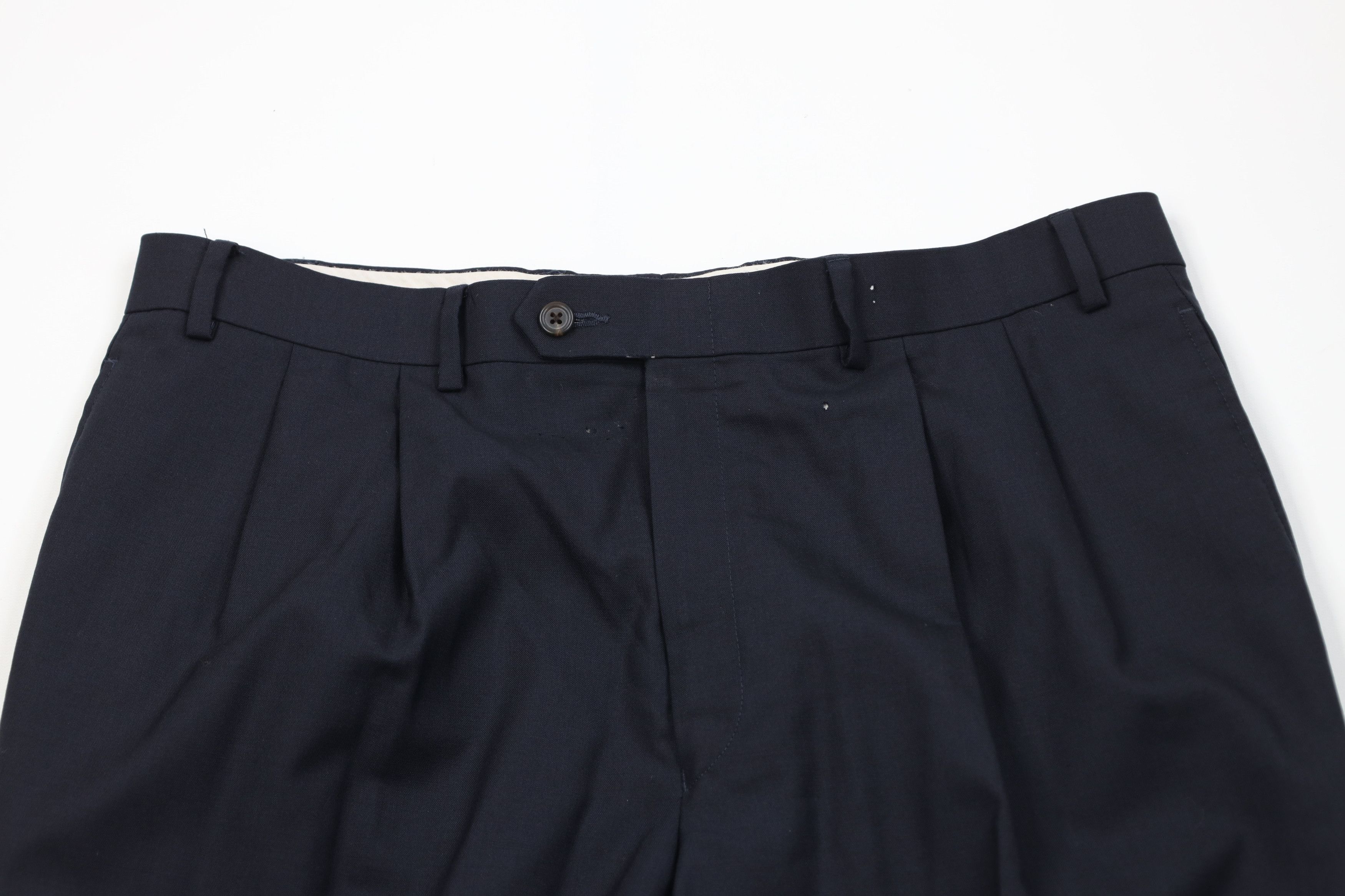 Ralph Lauren Vintage Ralph Lauren Wool Knit Wide Leg Chino Pants Blue Size US 36 / EU 52 - 2 Thumbnail