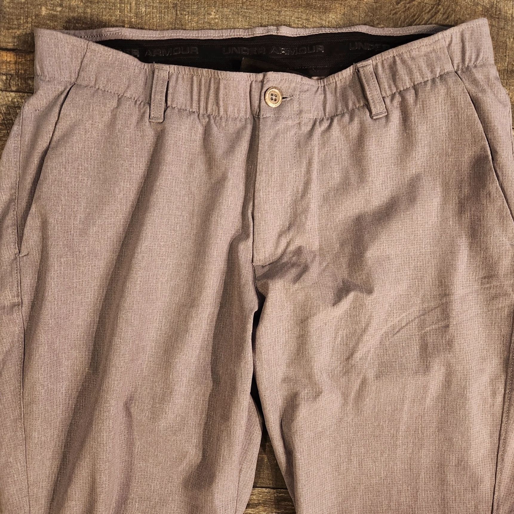 Under Armour Under Armour Golf Pants Mens 36x32 Light Gray Flat Front Straight Leg Chino Pants Men's Regular Inseam 32 Fall Spring Summer Size US 36 / EU 52 - 3 Thumbnail