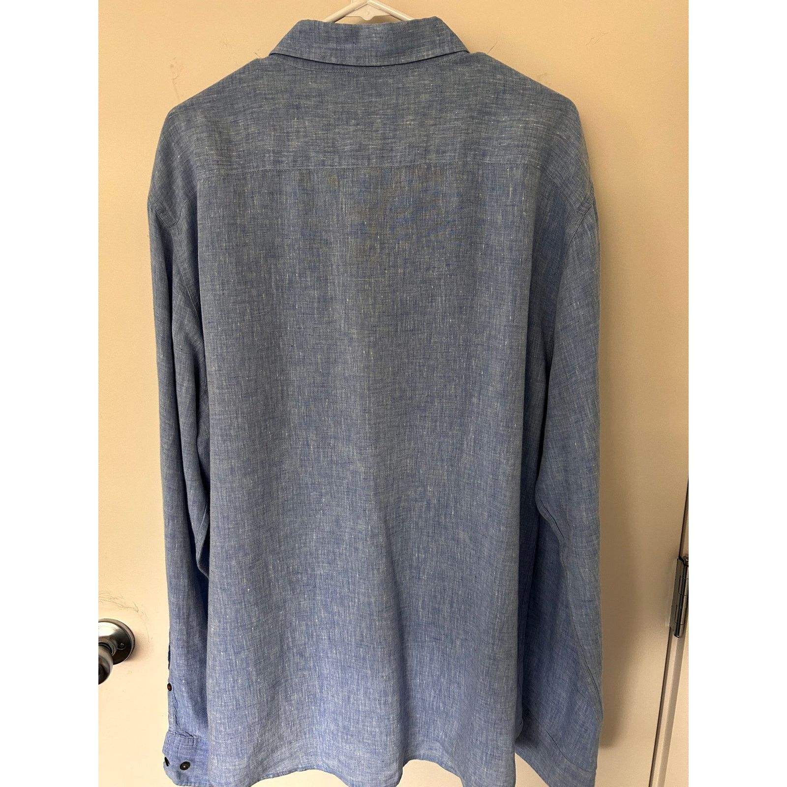 PATRICK ASSARAF Patrick Assaraf Blue linen long sleeve Shirt XL Size US XL / EU 56 / 4 - 2 Thumbnail