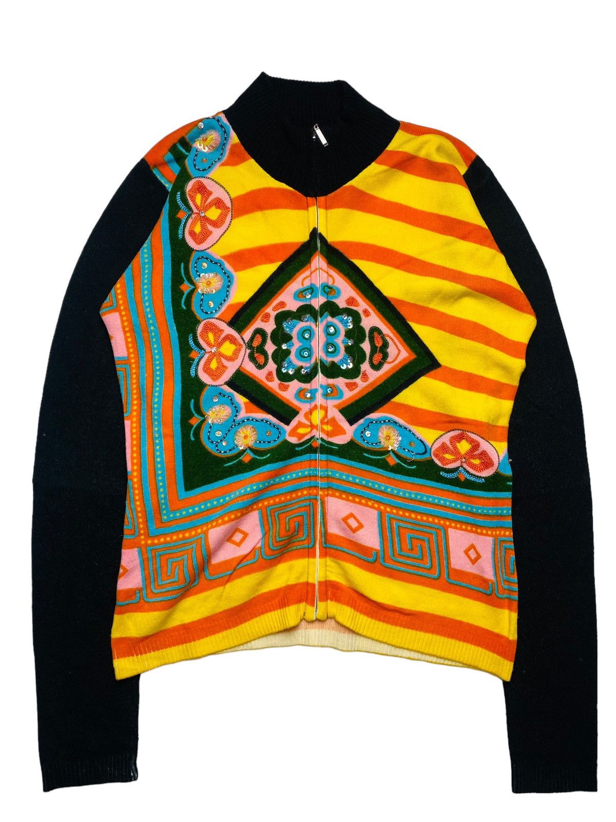 Custo Barcelona 2000s Custo Barcelona - Etnic Track Knitted Jacket Size L / US 10 / IT 46 - 3 Thumbnail