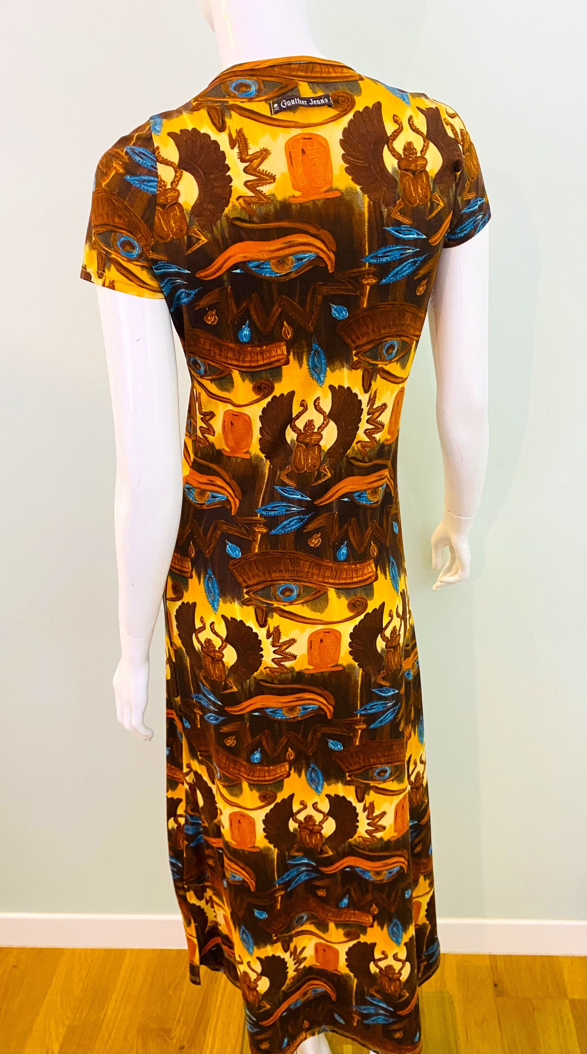 Jean Paul Gaultier Jean Paul Gaultier Egyptian Egypt Maxi Dress – Scarab Eye Size M / US 6-8 / IT 42-44 - 7 Thumbnail