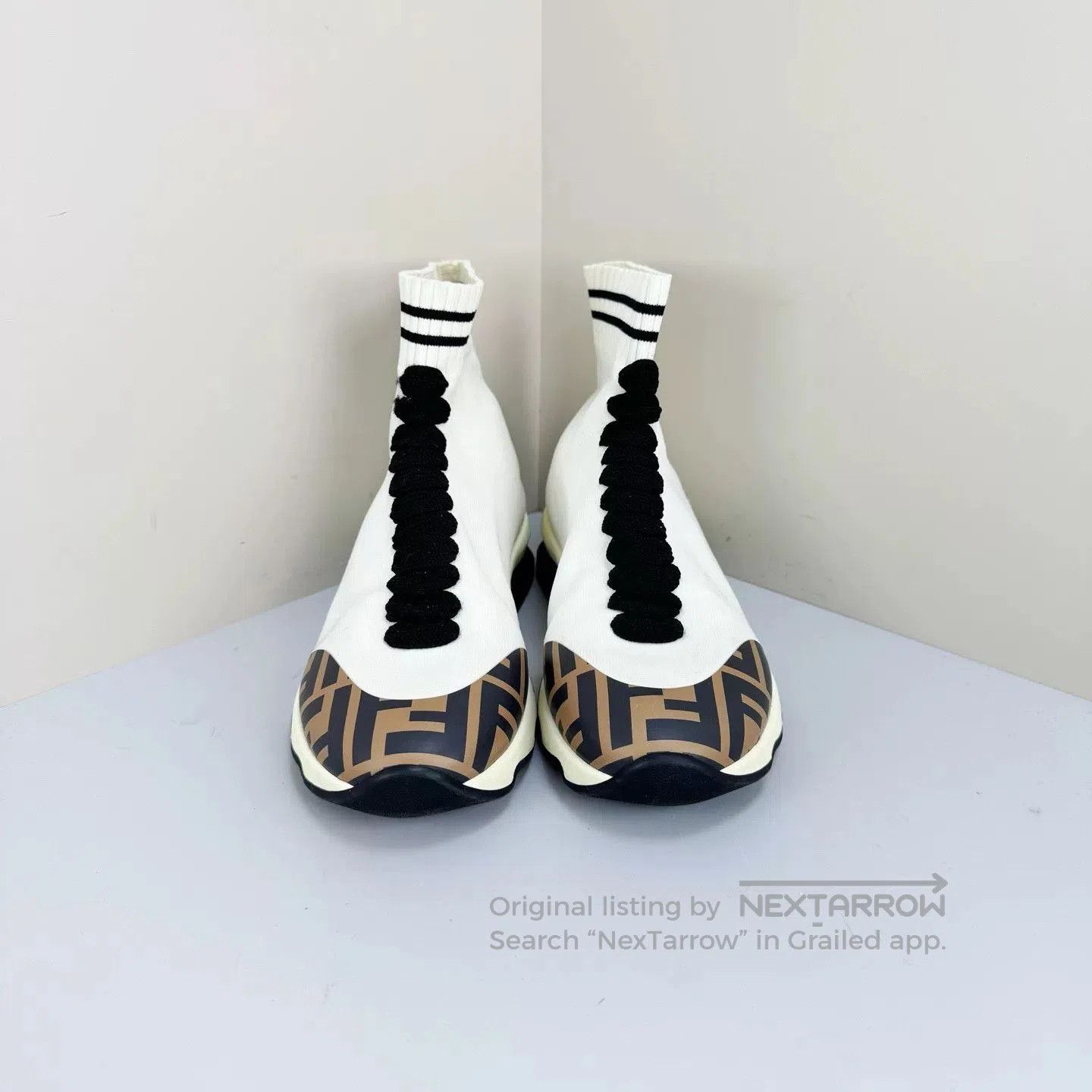 Fendi Fendi Monogram Sock Sneakers. Size US 6 / IT 36 - 2 Thumbnail