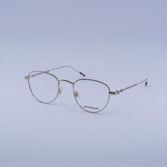 Montblanc Montblanc MB0111O 002 Eyeglasses Gold 49mm Aviator Frame Size ONE SIZE - 5 Thumbnail