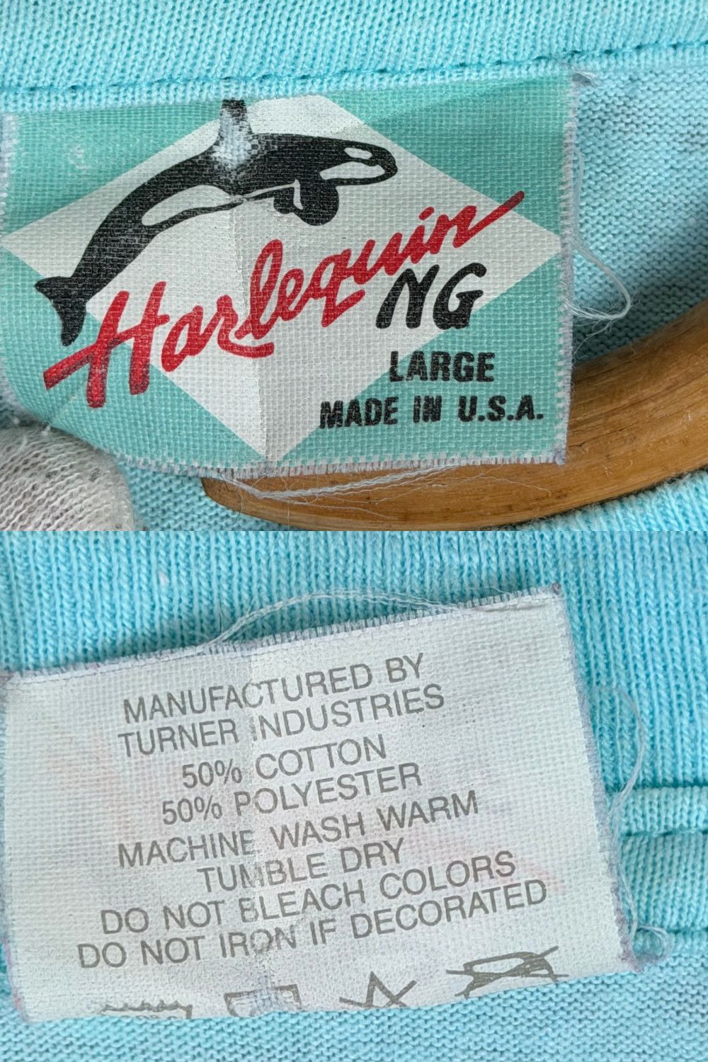 Vintage 1982 Harlequin NG Giraffe Tee - Double Sided Size US L / EU 52-54 / 3 - 3 Thumbnail