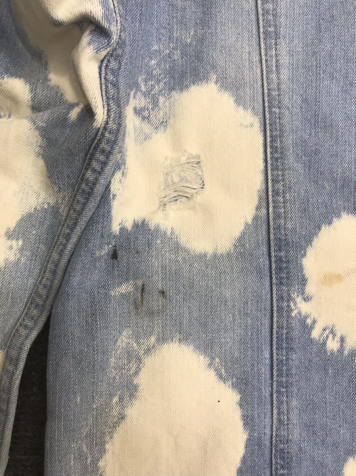 Japanese Brand 💥DENIM ART💥CavariA Rare Bleached Japan Trucker Denim F229 Size US XL / EU 56 / 4 - 16 Thumbnail