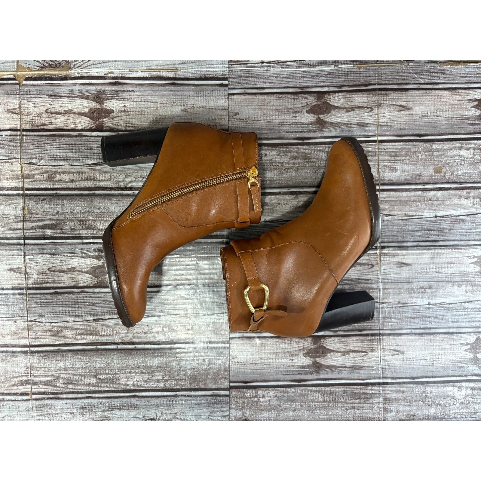 Lauren Ralph Lauren Lauren Ralph Lauren RLL Laletta Leather Ankle Boot size 7.5 Size US 7.5 / IT 37.5 - 1 Thumbnail