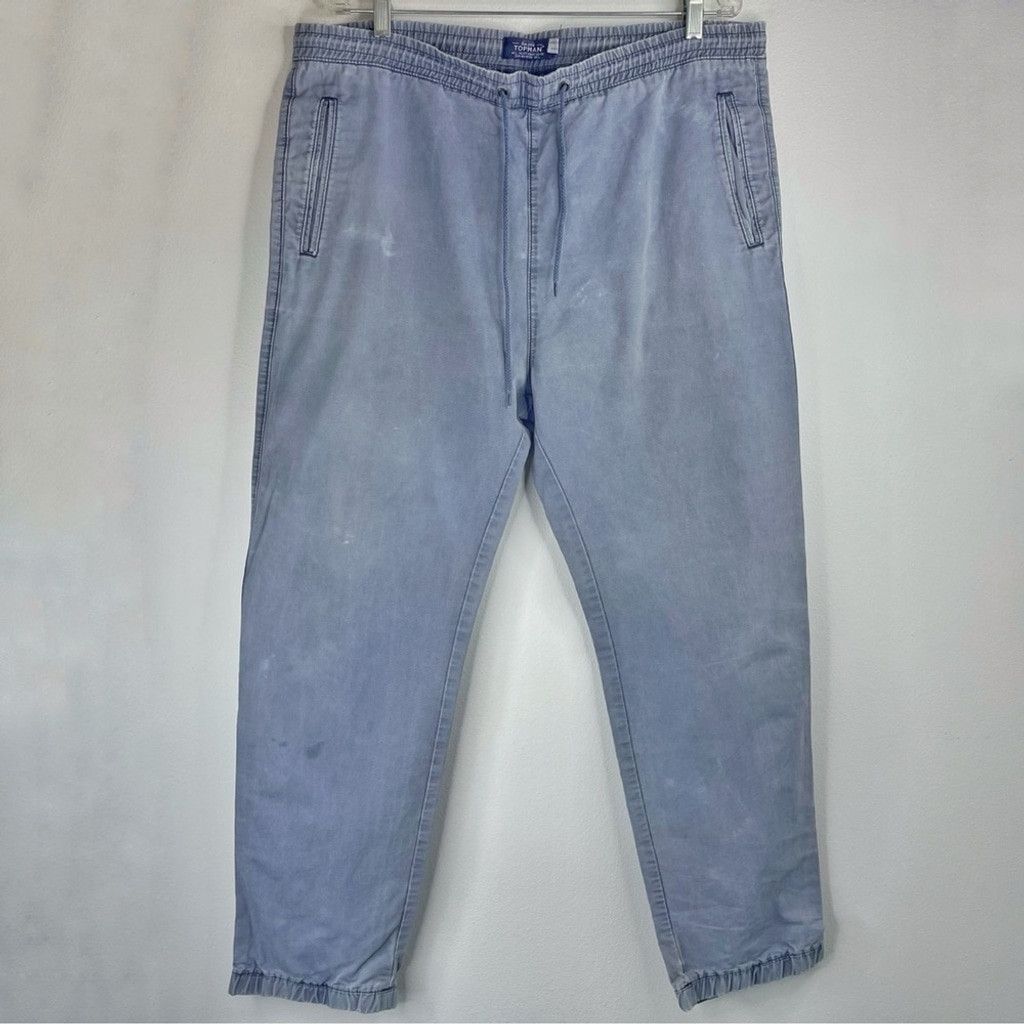 Topman TOPMAN Men’s Blue Chino Jogger Pants Leg Cuffs Size 36W 32L Size US 34 / EU 50 - 2 Thumbnail