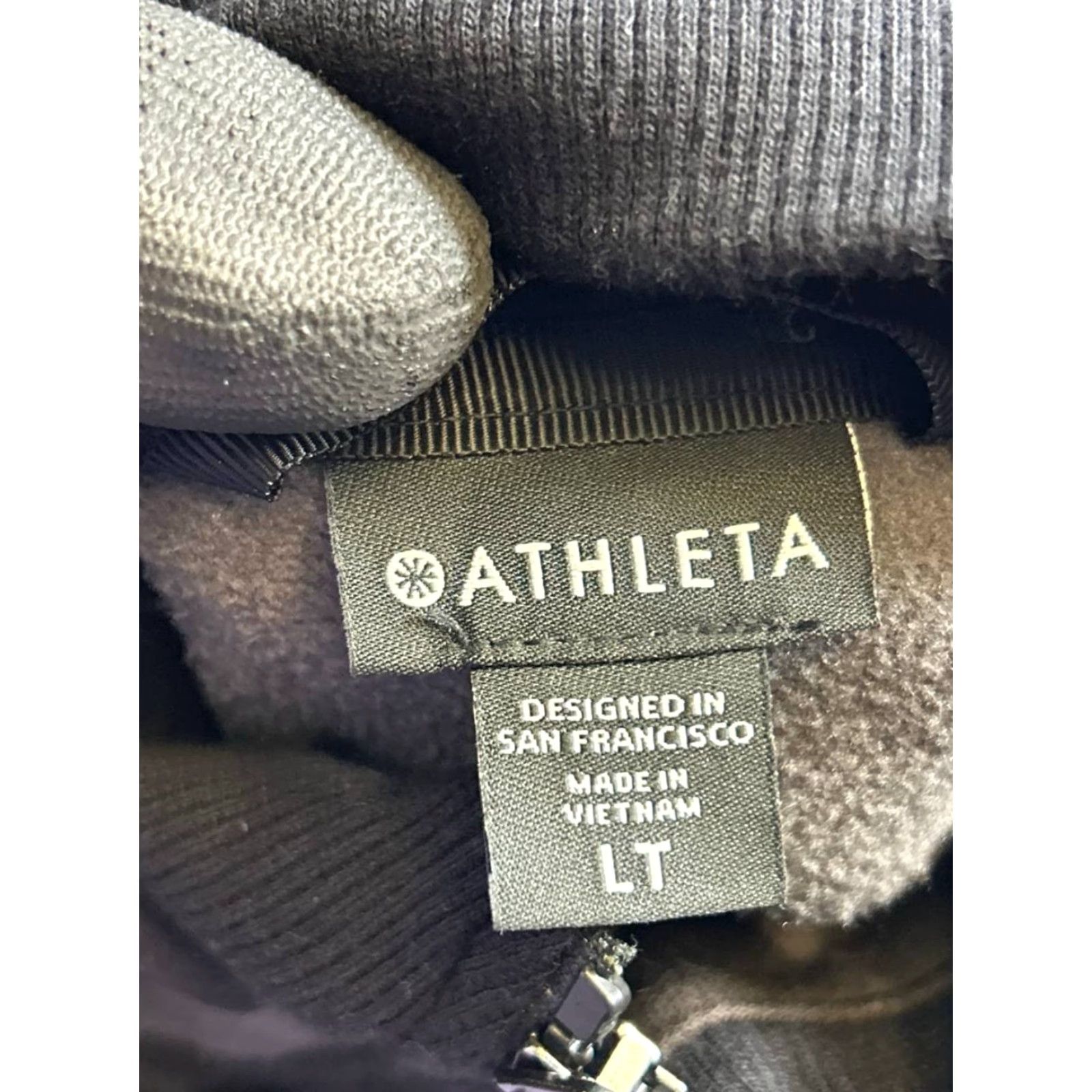 Athleta Athleta Hoodie Womens Large Tall Black Camouflage Full Zip Size L / US 10 / IT 46 - 3 Thumbnail