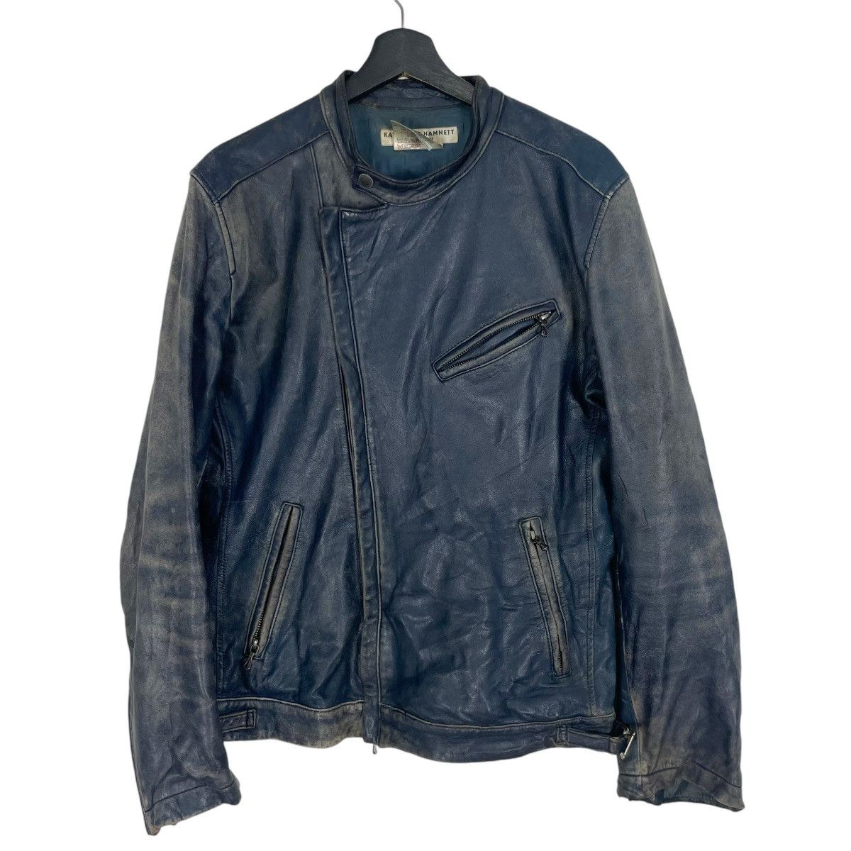 Katharine Hamnett London Vintage Katherine Hamnett London Leather Jacket Double Colar Size US S / EU 44-46 / 1 - 1 Thumbnail