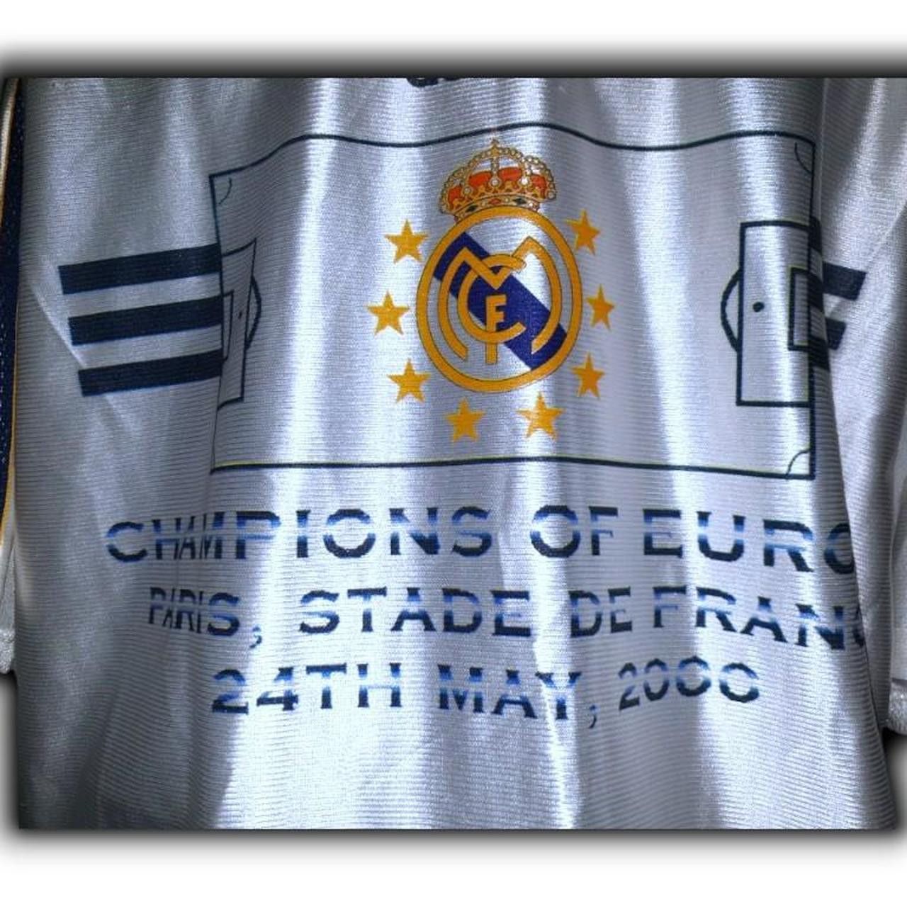 Adidas Real Madrid 1998 1999 2000 Rare Home Shirt Jersey Size US L / EU 52-54 / 3 - 3 Thumbnail