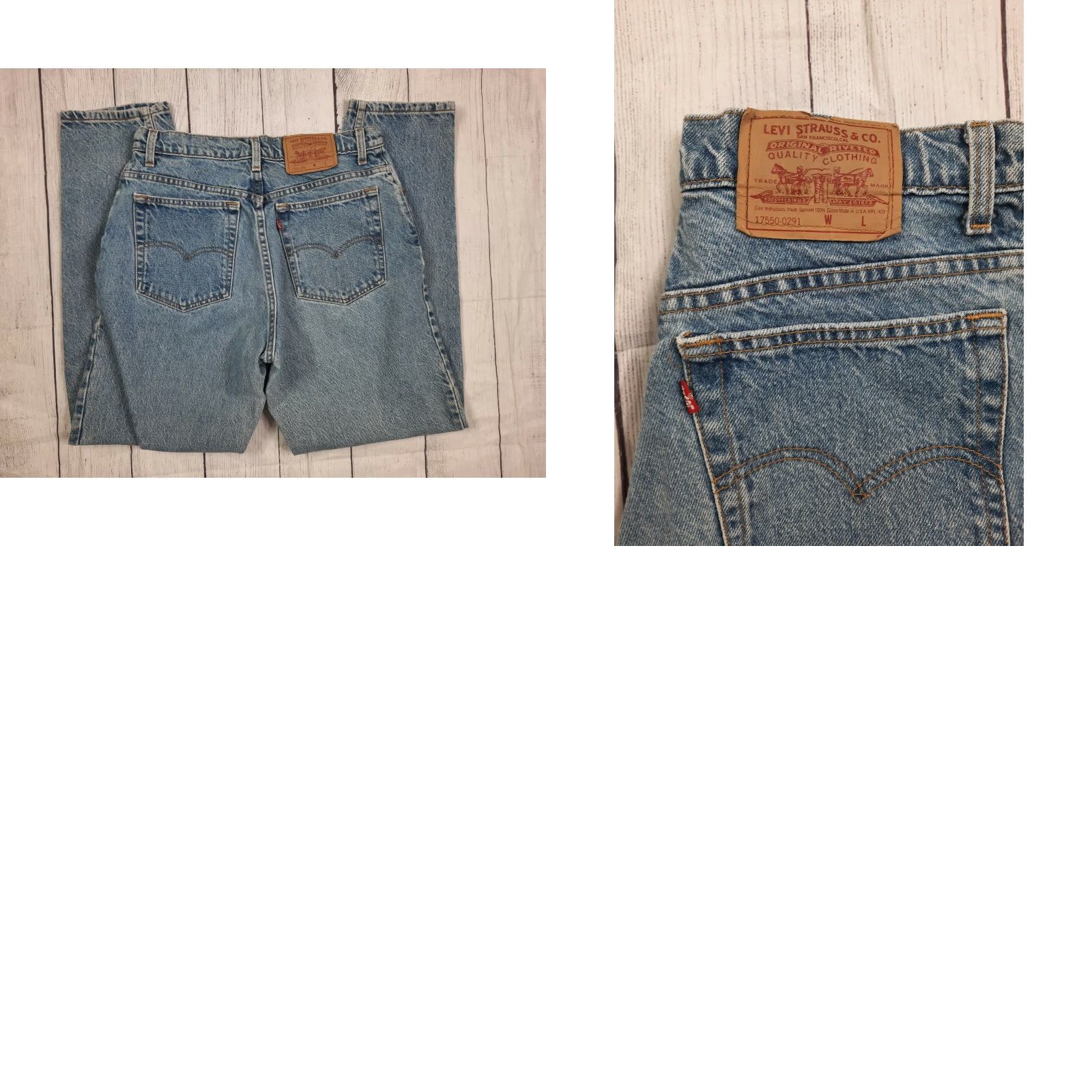 Levi's VINTAGE Levi's Made USA Denim Mom Jeans 17550-0291 High Waist Tapered 29x29 8 Blue Denim Jeans Womens 1980s USA Levi's Size 29" - 8 Thumbnail