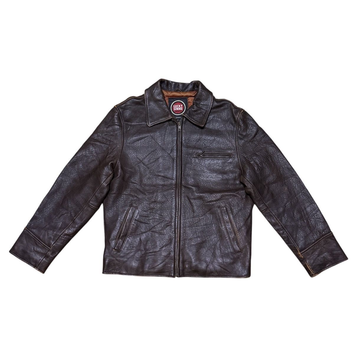 Genuine Leather Vintage Genuine Leather Lucky Strike Jacket Size US L / EU 52-54 / 3 - 1 Thumbnail