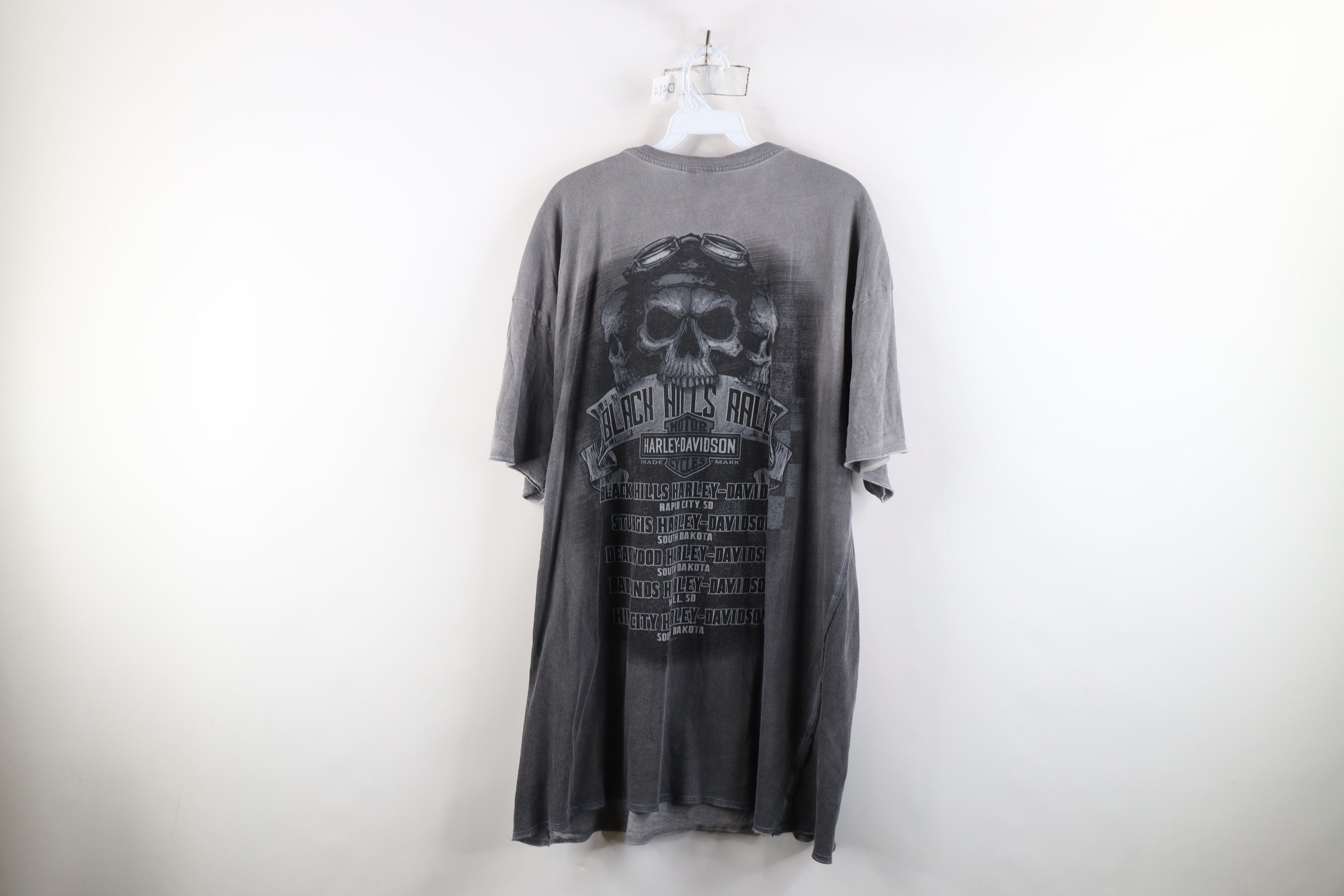 Harley Davidson × Vintage Y2K Harley Davidson Skeleton All Over Print T-Shirt Gray Size US XXL / EU 58 / 5 - 12 Thumbnail