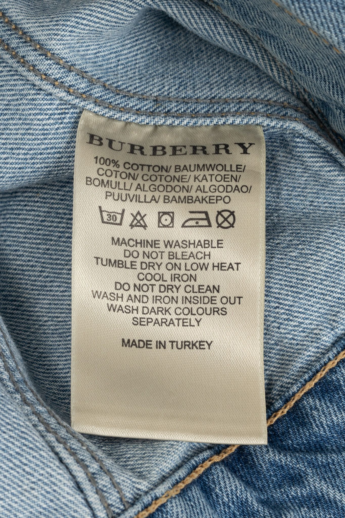 Burberry Burberry Brit Blue Faded Cotton Denim Jacket Size M / US 6-8 / IT 42-44 - 10 Thumbnail