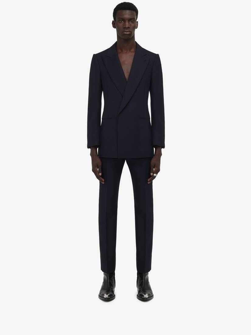 Alexander McQueen o1w1db10725 Large Lapel Jacket in Navy Size US XL / EU 56 / 4 - 2 Thumbnail