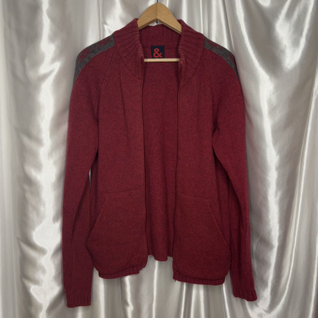 Dolce & Gabbana × Vintage vintage d&g sweater zip woolen burgundy Dolce & Gabbana Size M / US 6-8 / IT 42-44 - 2 Thumbnail
