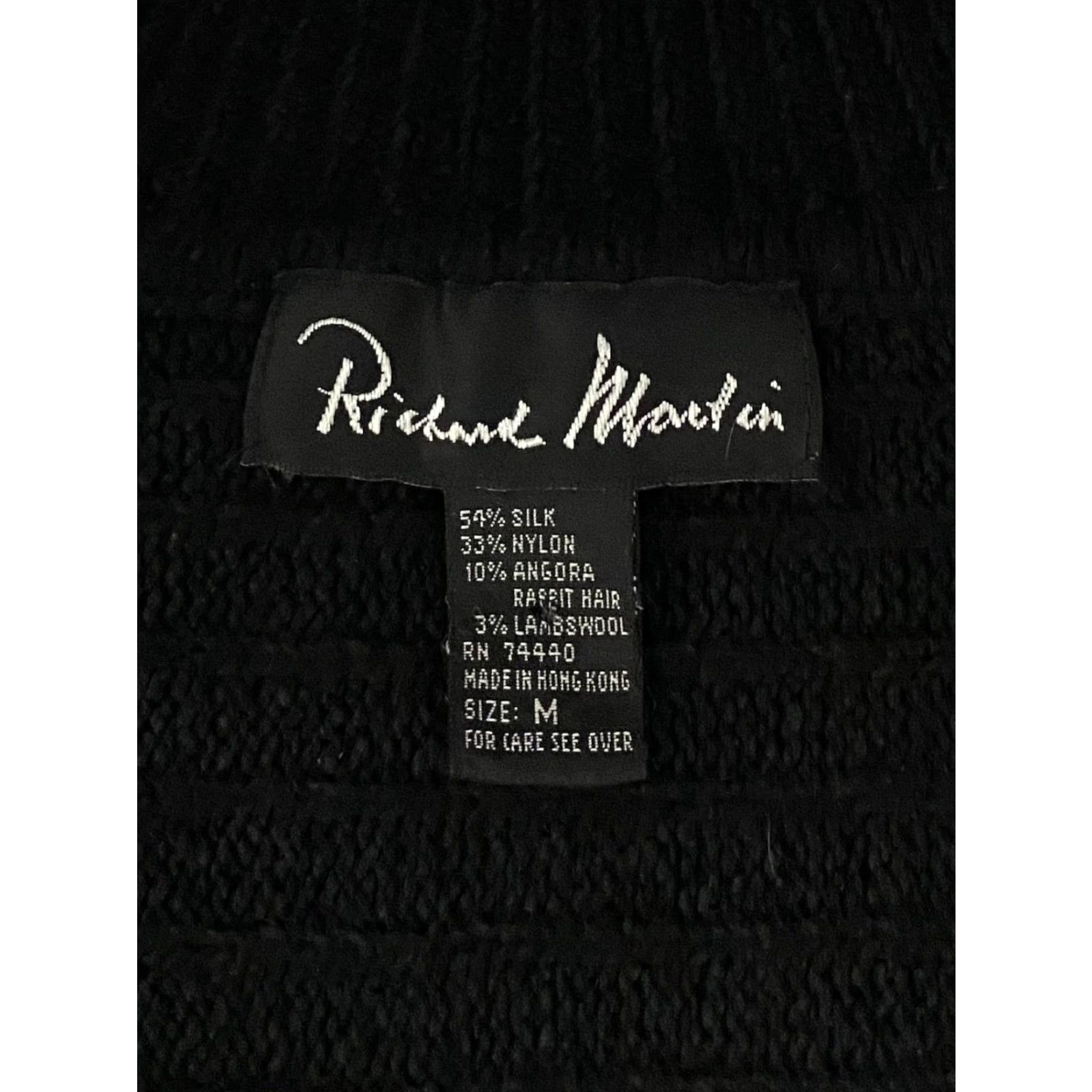 Vintage VINTAGE Richard Martin Sweater Womens Medium Black Turtleneck Silk Angora 90s Size M / US 6-8 / IT 42-44 - 5 Thumbnail