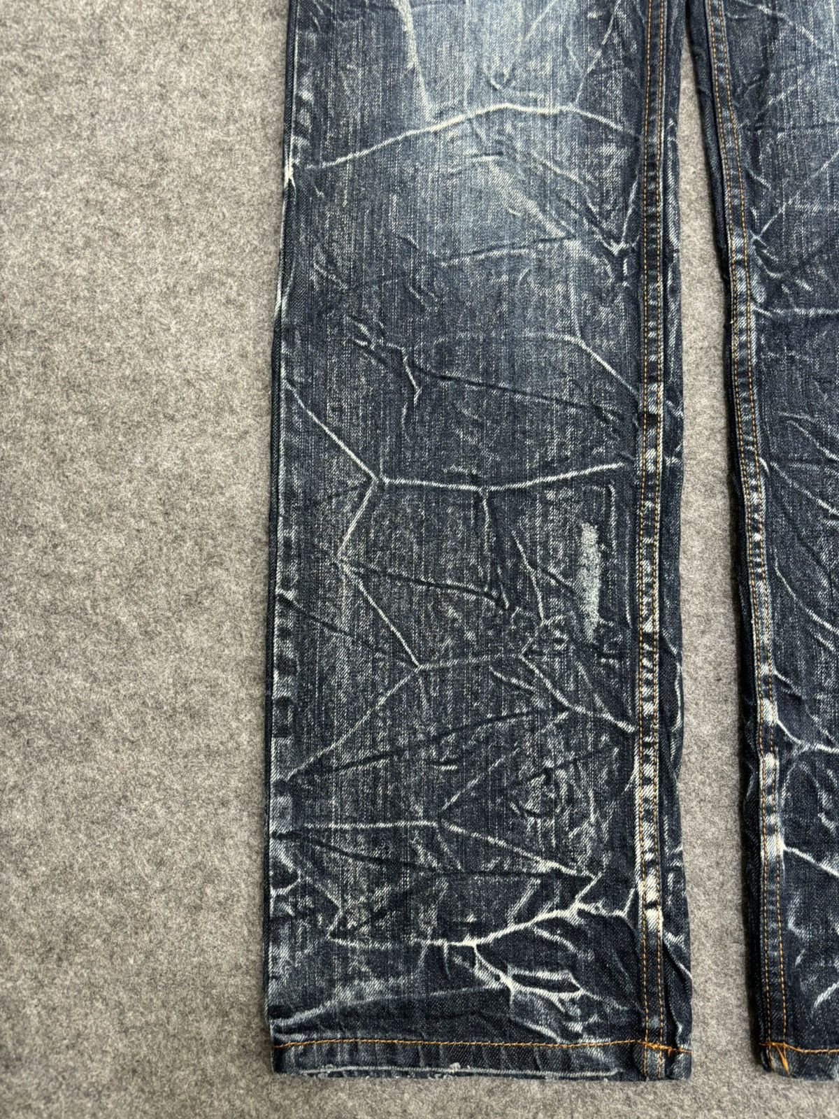 Japanese Brand 💥Double Waist💥Insane Japan Style Nylaus Distressd Denim F514 Size US 32 / EU 48 - 9 Thumbnail