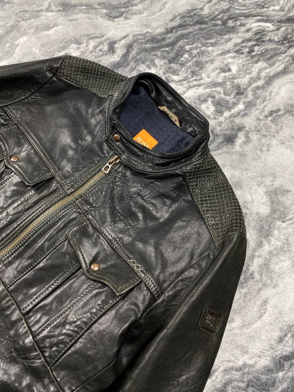 Hugo Boss Hugo Boss Leather Jacket Size US M / EU 48-50 / 2 - 2 Thumbnail