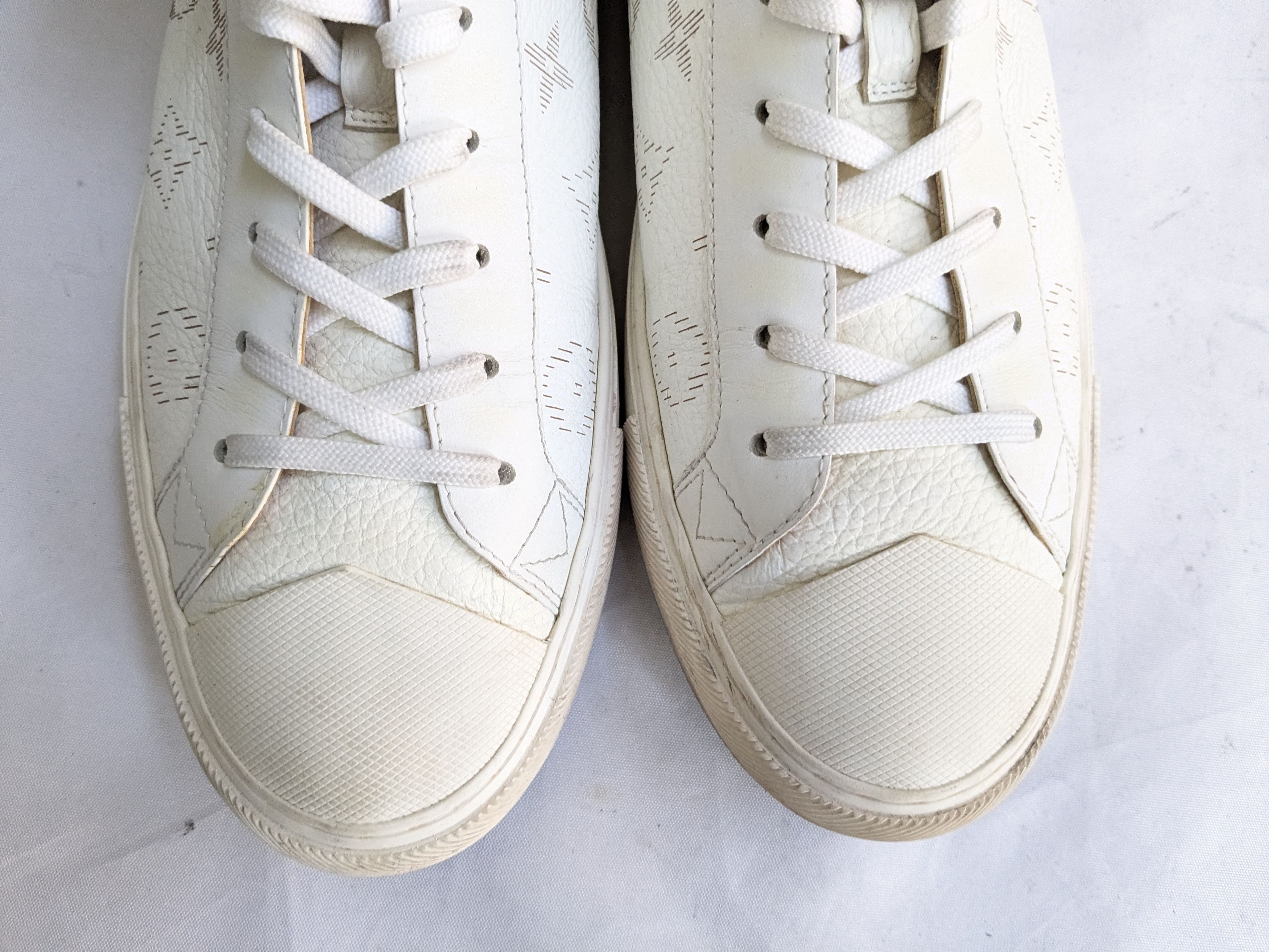 Louis Vuitton Louis Vuitton Sneakers White 10 Monogram Logo High Tops Size US 10 / EU 43 - 5 Thumbnail