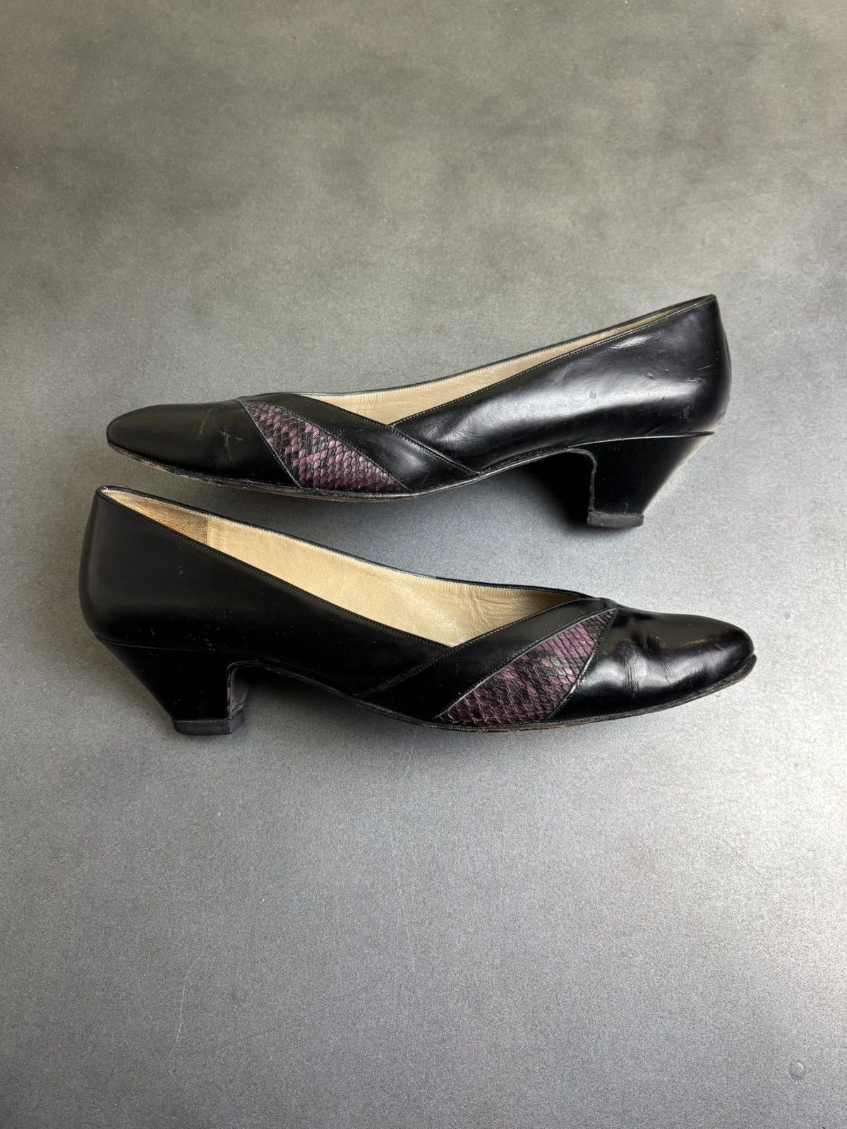 Gucci × Vintage 1970s Gucci Heels Vintage Gucci Leather Pumps Snake Skin Bag Size US 8.5 / IT 38.5 - 3 Thumbnail