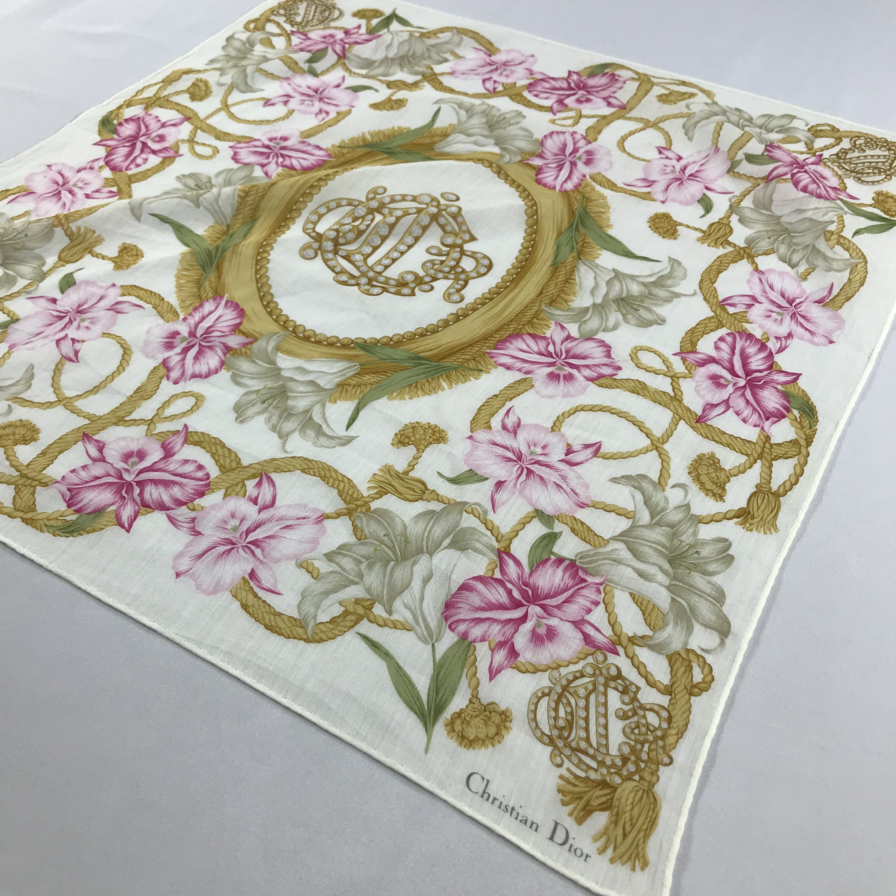 Vintage Christian Dior Bandana / Handkerchief / Neckerchief - S2426 Size ONE SIZE - 2 Thumbnail
