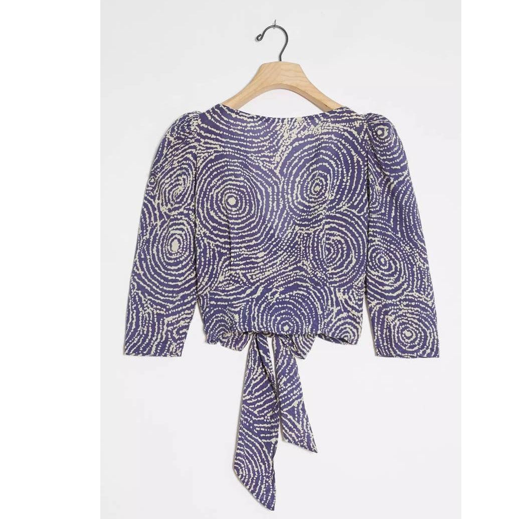 Anthropologie New TRACY REESE Mireille Tie-Front Blouse $188 SIZE 2 Size XS / US 0-2 / IT 36-38 - 5 Thumbnail