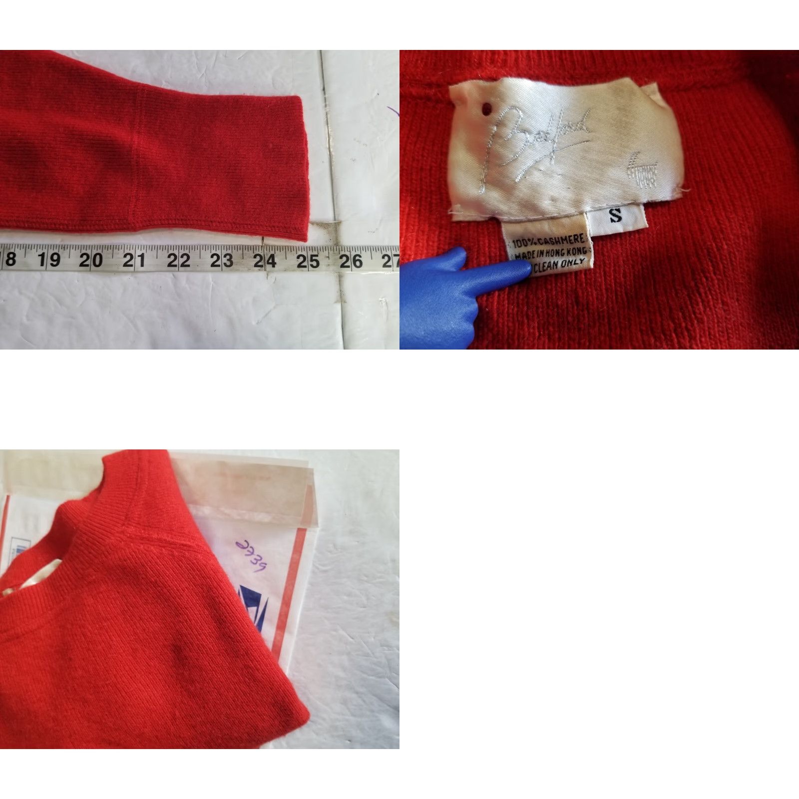 Vintage VINTAGE Belford Sweater Womens Small Red Crew Neck Long Sleeve 100% Cashmere Pullover Knit Long Size S / US 4 / IT 40 - 8 Thumbnail