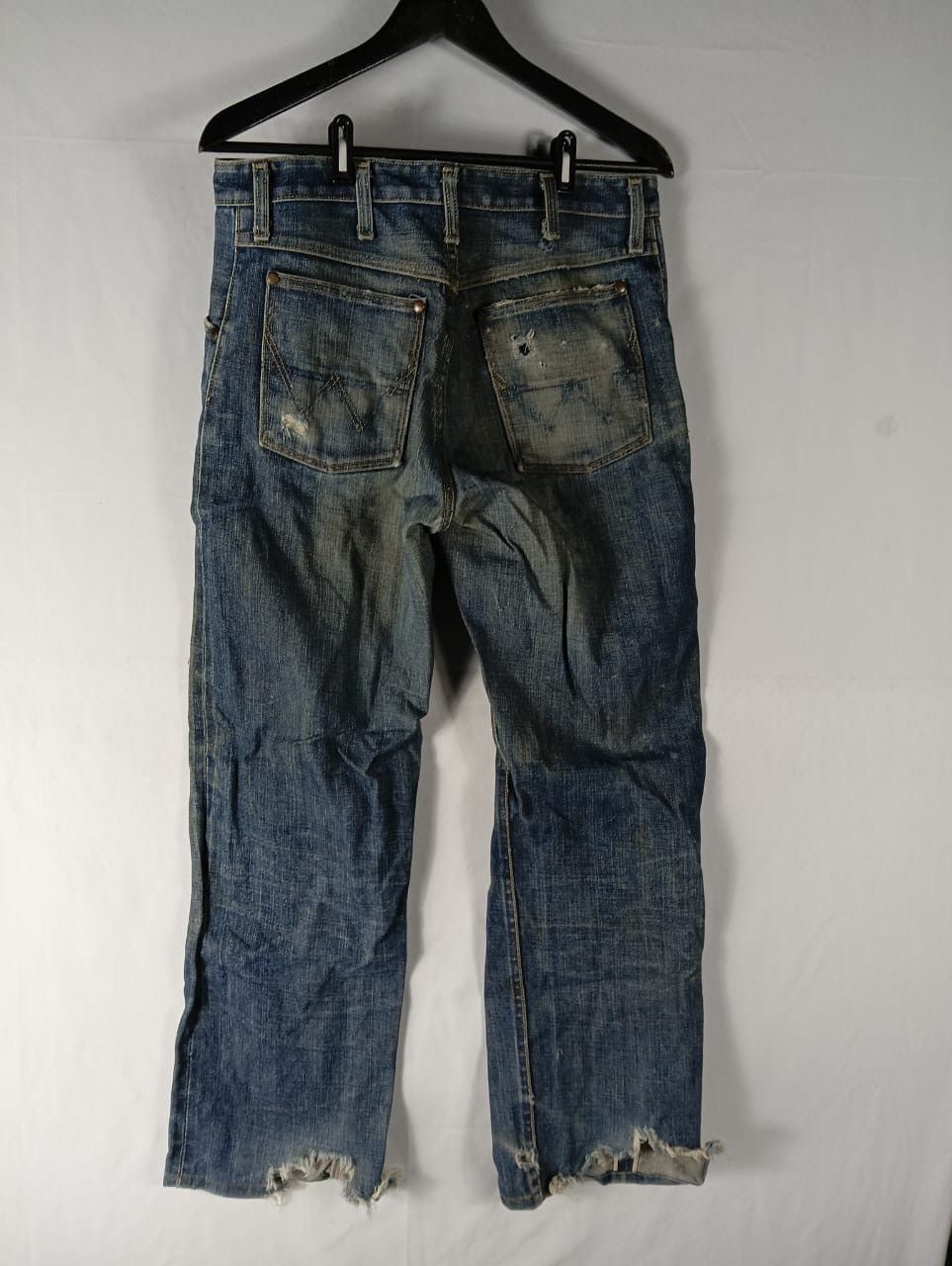 Vintage Vintage wrangler size 31 A2 distressed denim SelvAge 3382 Size US 31 - 4 Thumbnail