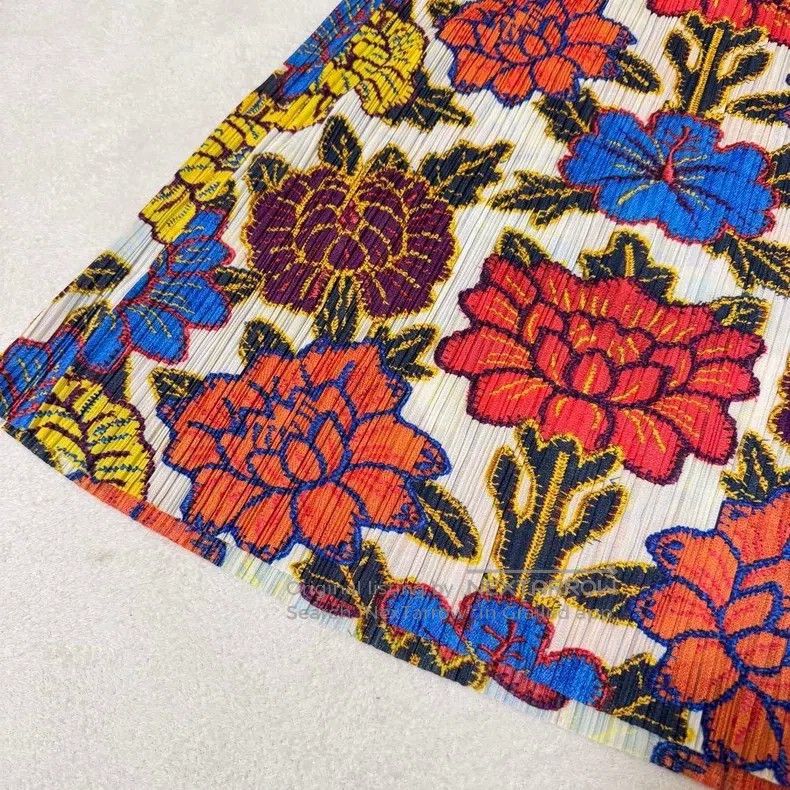 Issey Miyake Issey Miyake Peony Hollyhock New Year Painting Vintage Mid Size 26" / US 2 / IT 38 - 4 Thumbnail