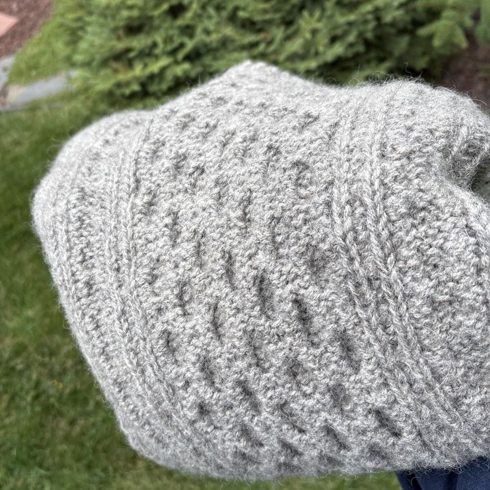 Handmade Handmade Fisherman Sweater Mens XL Gray Wool Cable Knit Crew Size US XL / EU 56 / 4 - 8 Thumbnail