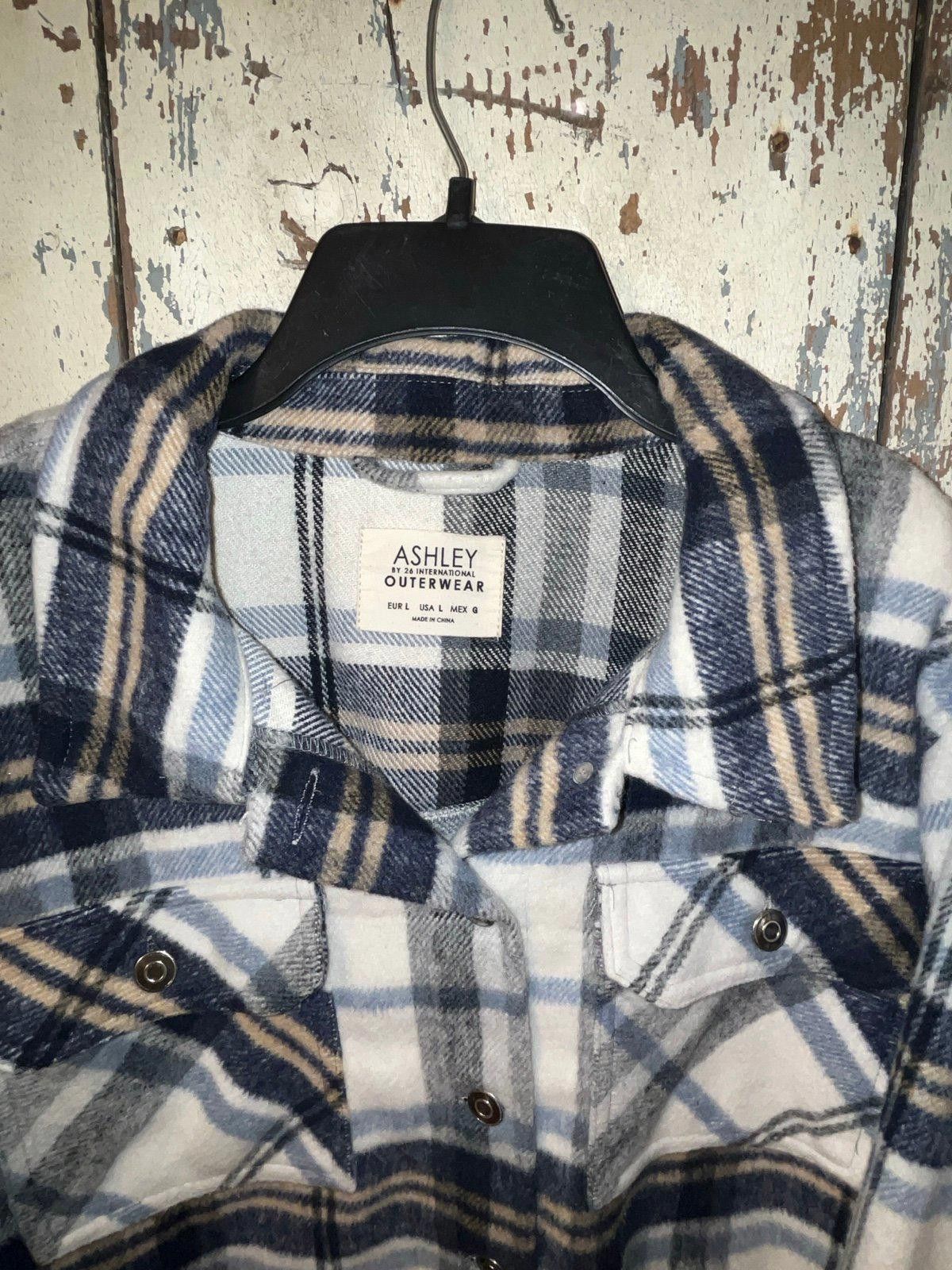 Designer Ashley by 26 international Outerwear Large plaid shacket Size L / US 10 / IT 46 - 2 Thumbnail