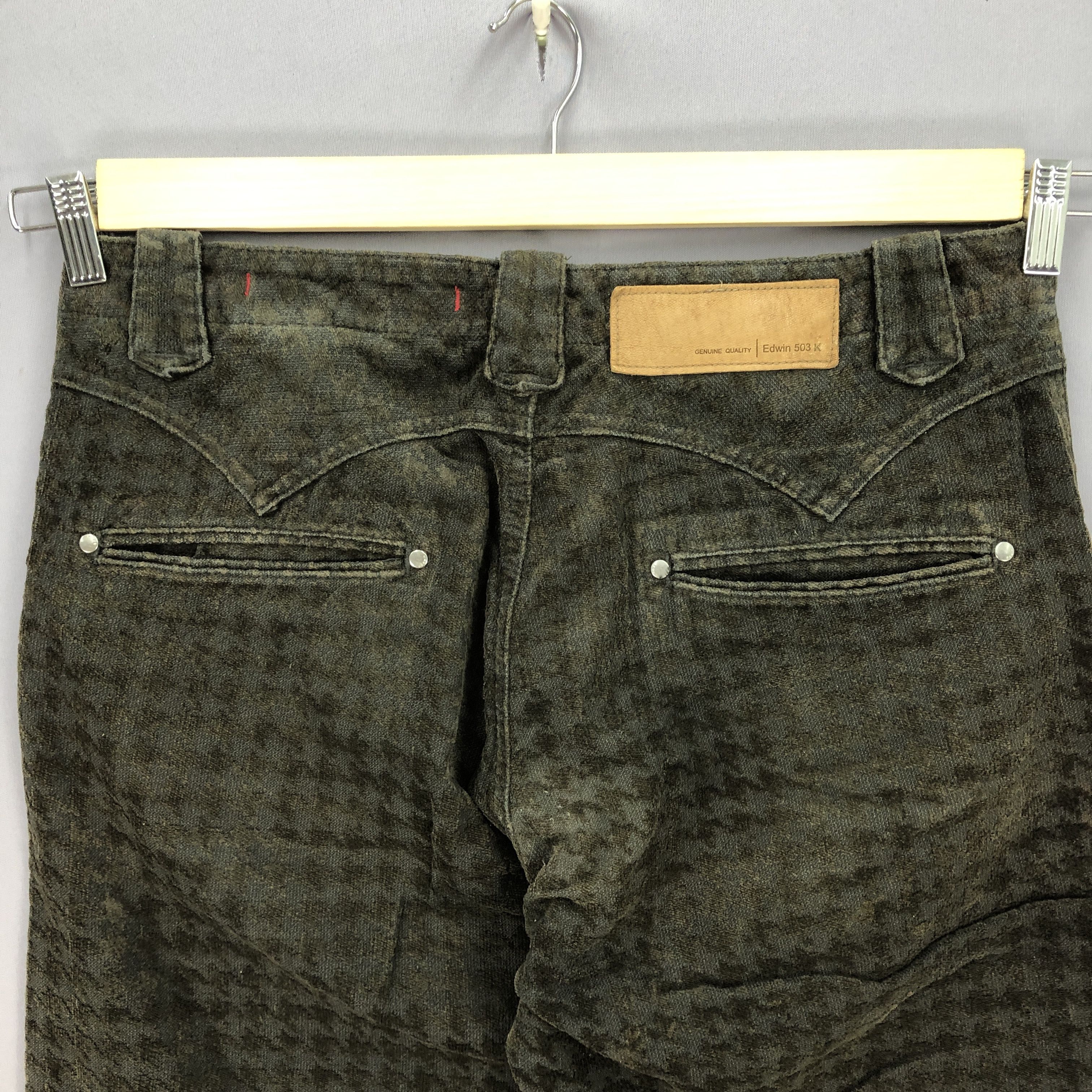 Edwin Vintage Edwin 503 Corduroy Rusty Jeans Houndstooth Denim Size US 32 / EU 48 - 6 Thumbnail