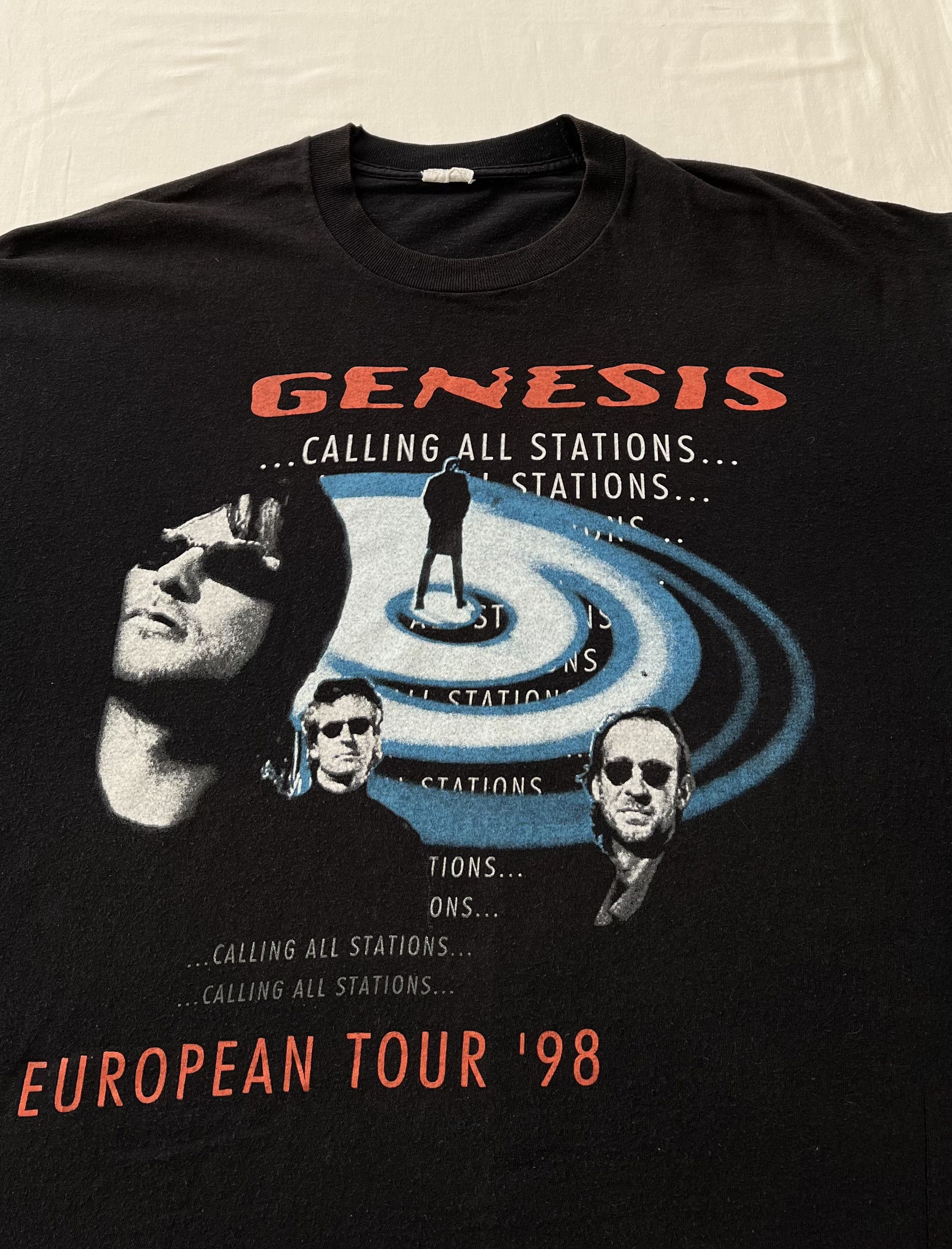 Band Tees × Vintage Vintage 1998 Genesis European Tour 98 Black Tee Size US XL / EU 56 / 4 - 3 Thumbnail