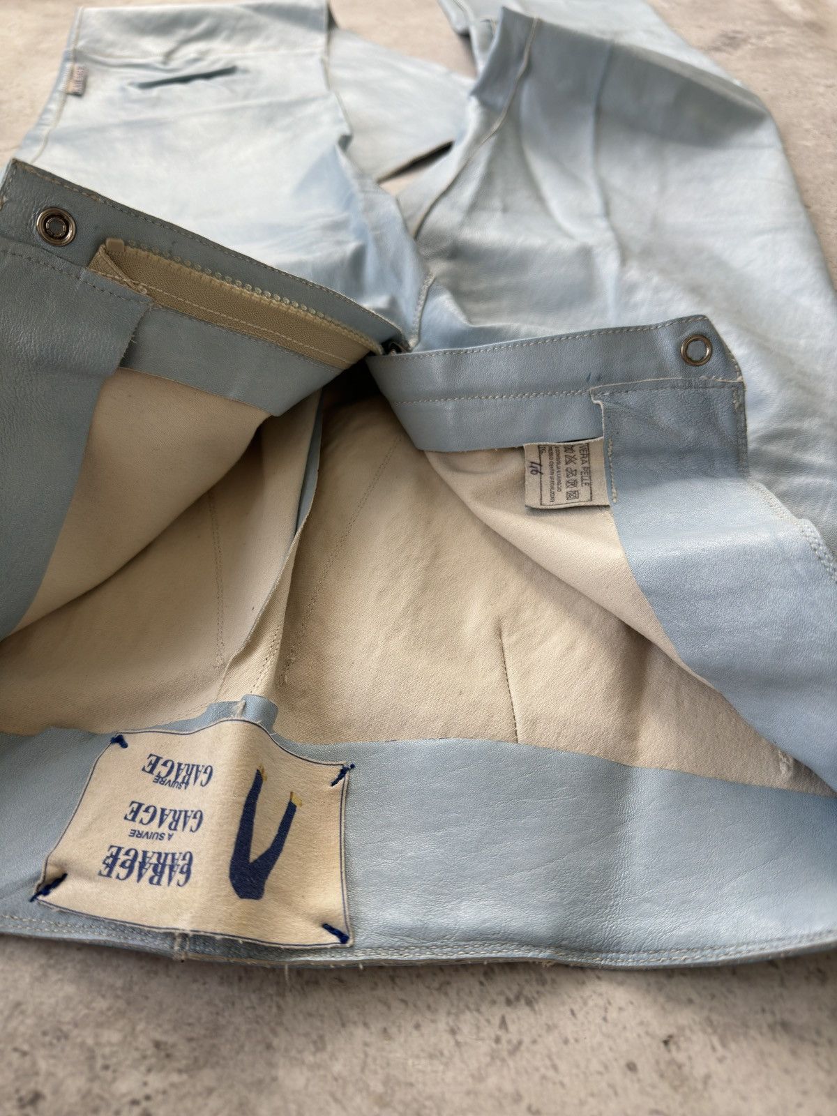 Hysteric Glamour × Japanese Brand × Le Grande Bleu (L.G.B.) Vintage Heavenly Blue Japanese Style Leather Pants Size US 29 - 4 Thumbnail