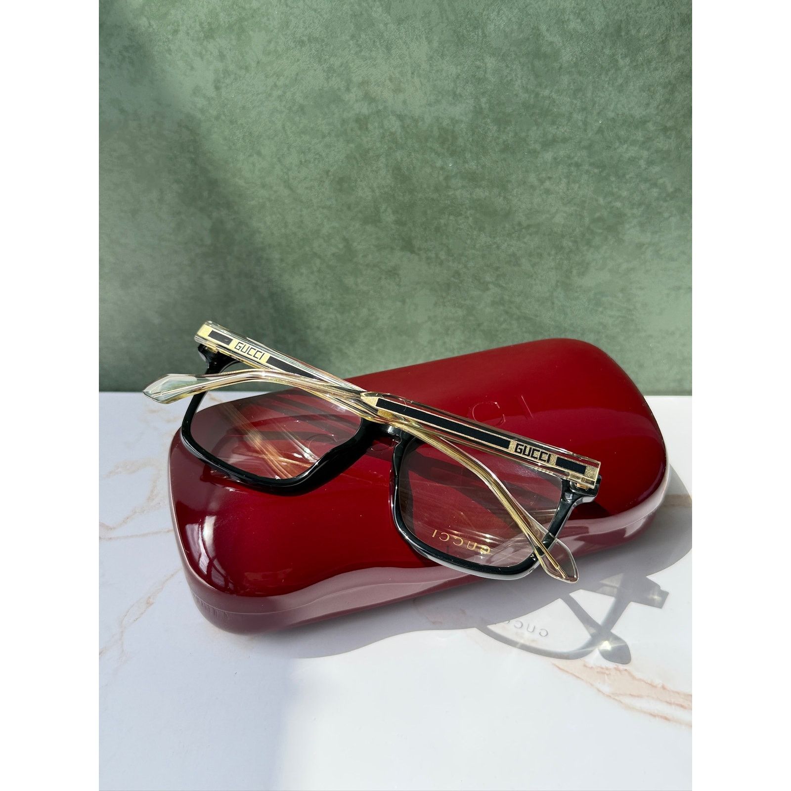 Gucci NEW Gucci GG0561ON Black Gold Logo Unisex Eyeglasses Frames Size ONE SIZE - 5 Thumbnail