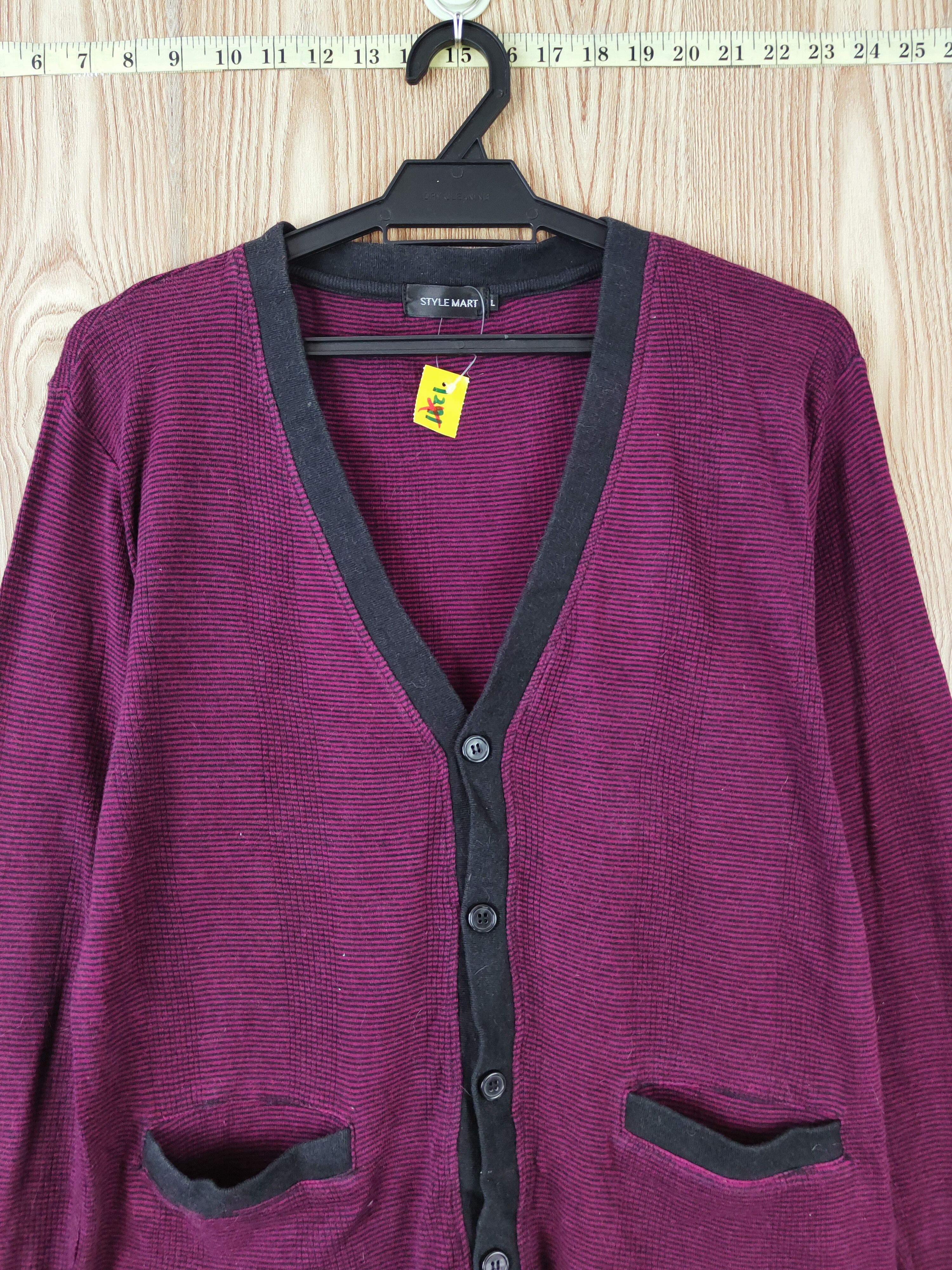 Japanese Brand × Vintage Style Mart Purple Knitwear Cardigan #W870 Size L / US 10 / IT 46 - 2 Thumbnail