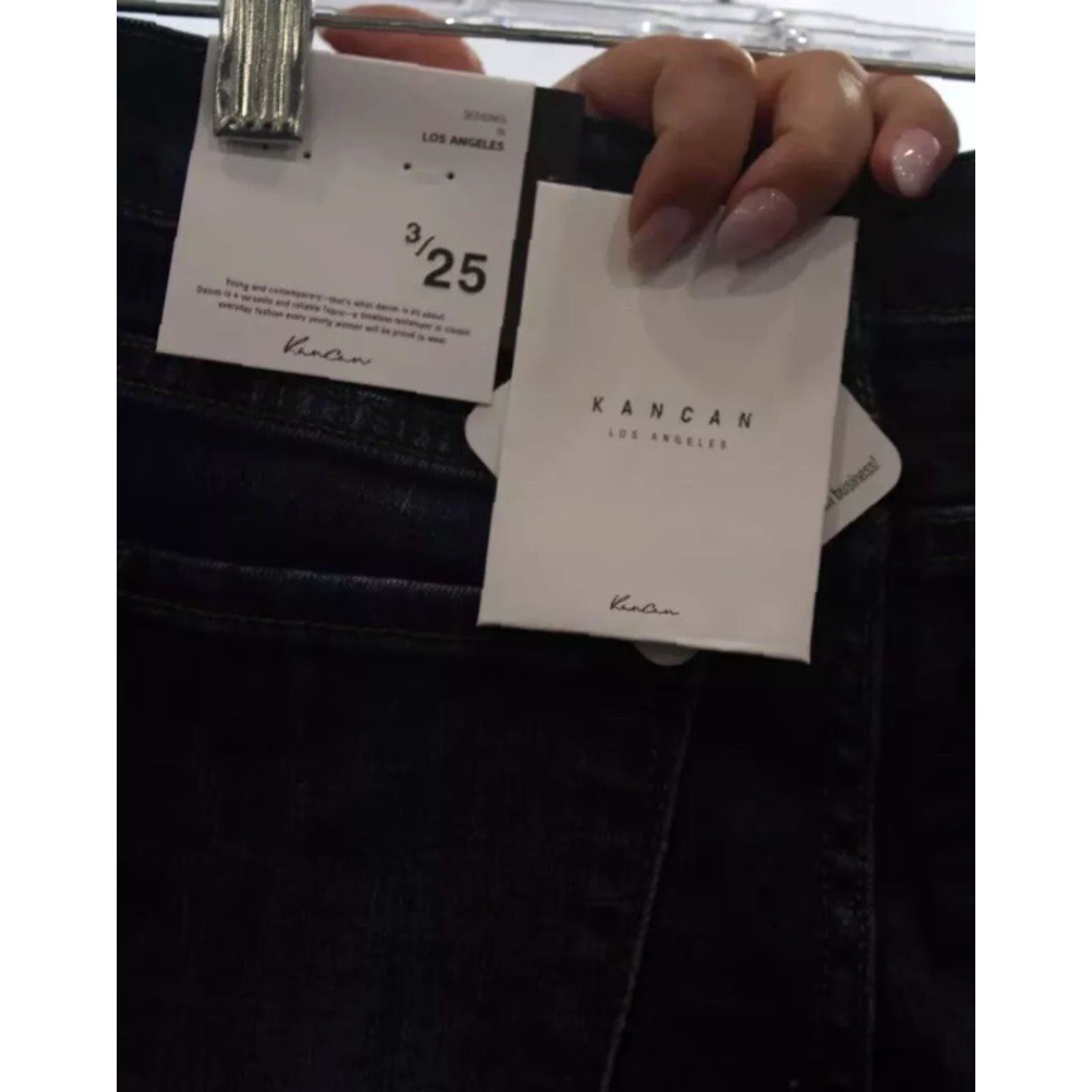 Vintage **KANCAN Women Skinny Jeans Dark Wash HighRise Cuffed Size 3** User: VINTAGE KANCAN Women Skinny Jeans Dark Wash HighRise Cuffed Size 3 Size 26" / US 2 / IT 38 - 3 Thumbnail