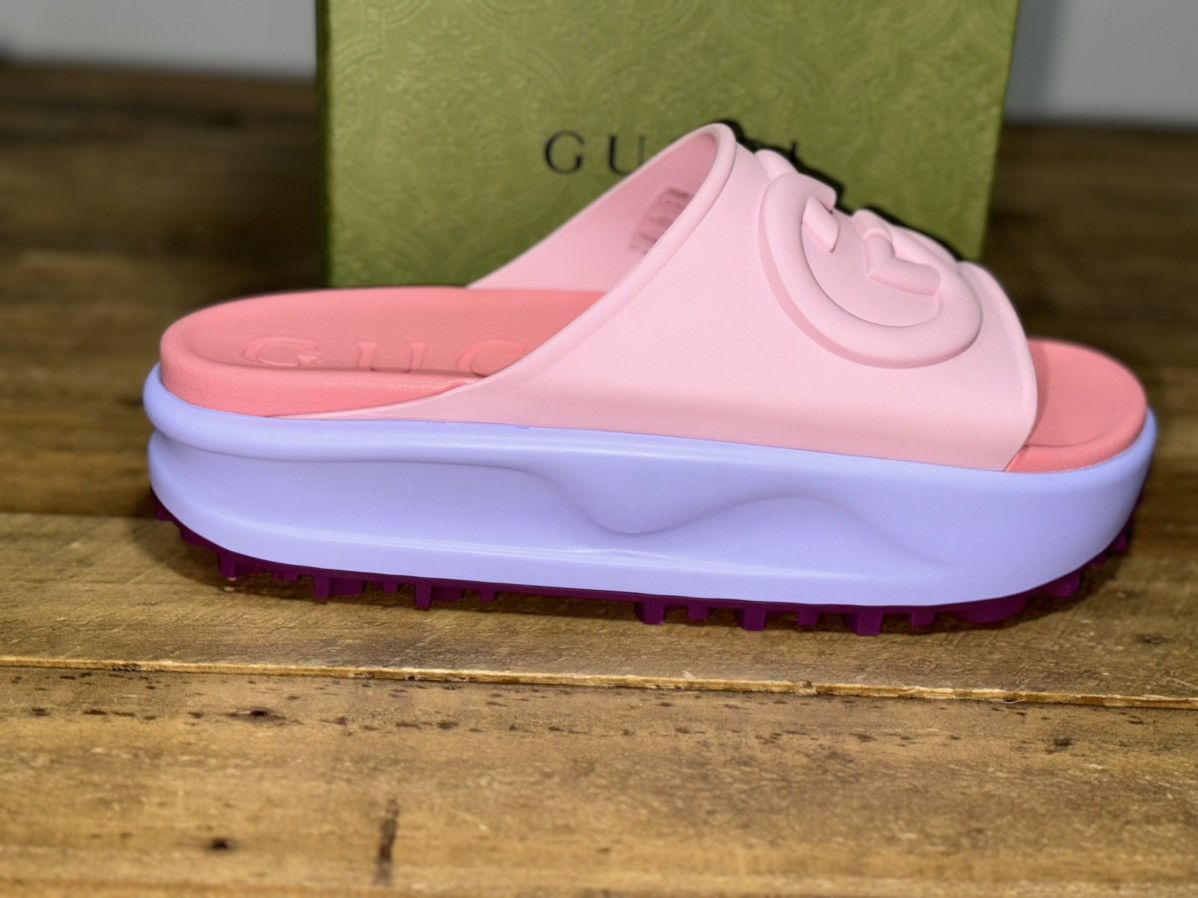 Gucci Gucci Interlocking G Rubber Slides Size US 12 / IT 42 - 4 Thumbnail