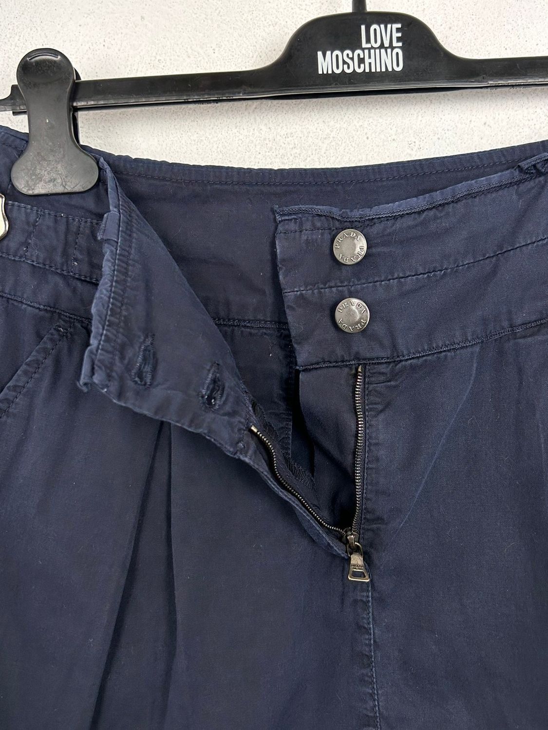 Prada 00s Vintage Prada 2006 Red Tag Mini Skirt In Blue Size 26" / US 2 / IT 38 - 7 Thumbnail