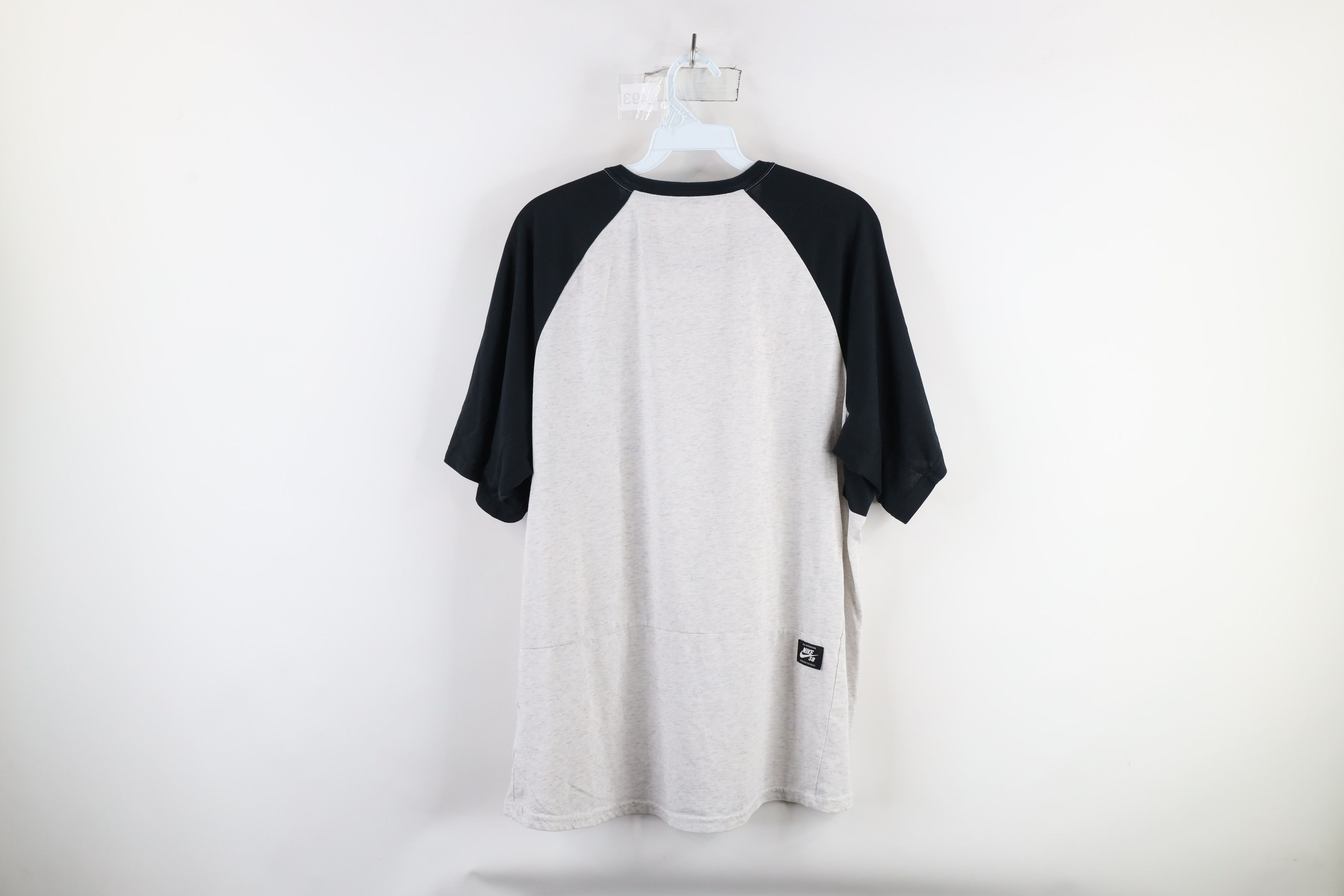 Nike × Vintage Vintage Nike SB Out Short Sleeve Raglan Henley T-Shirt Gray Size US XL / EU 56 / 4 - 12 Thumbnail