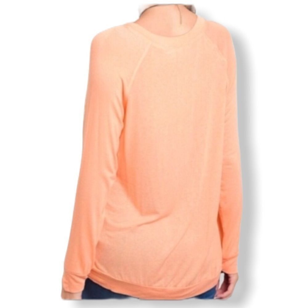 Other Potters Pot Coral Lace Front Lightweight Long Sleeve Top – S Size M / US 6-8 / IT 42-44 - 3 Thumbnail