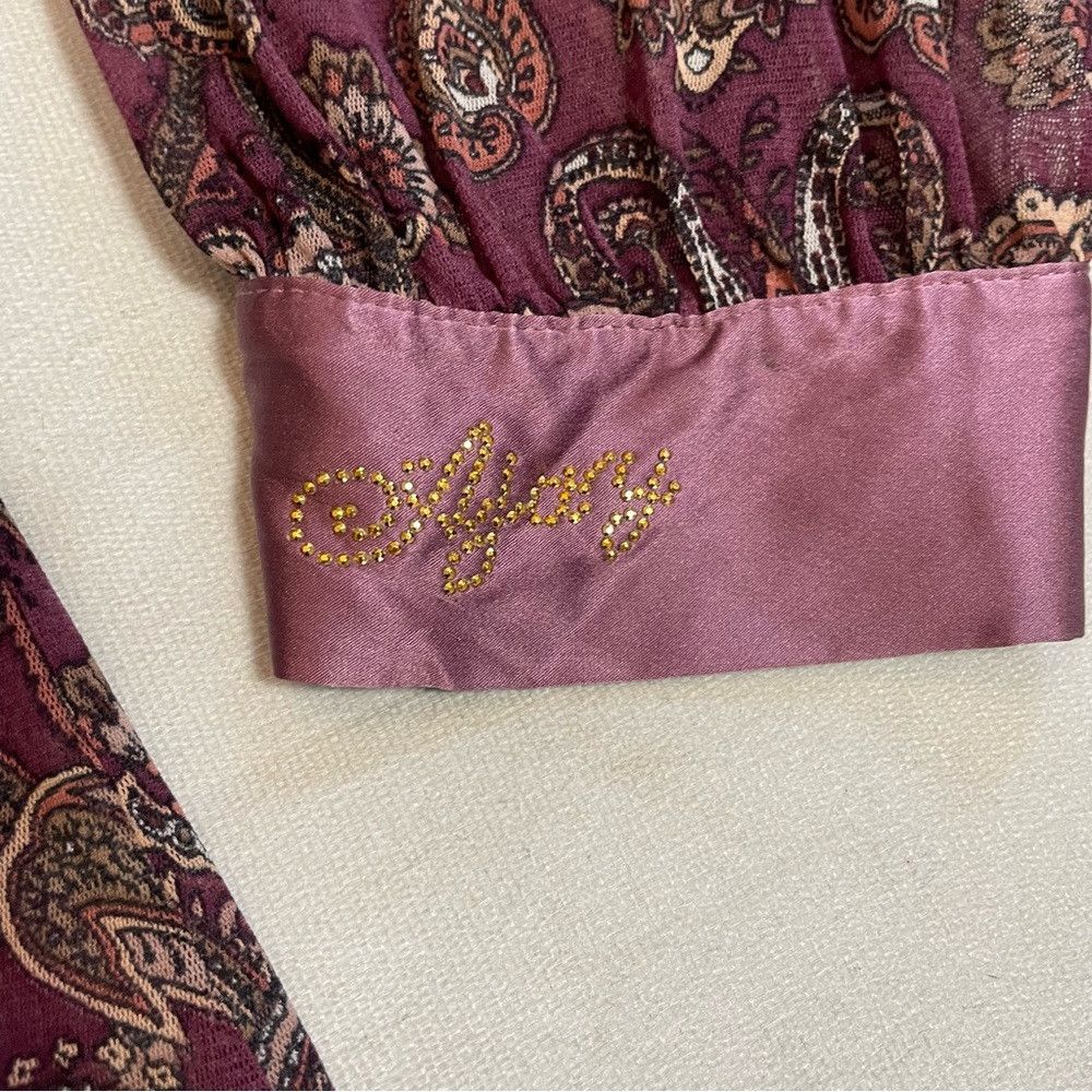 Other AJAY by LIU JO Long Sleeve Paisley Knit Neck Mesh Tunic Siz Size L / US 10 / IT 46 - 8 Thumbnail