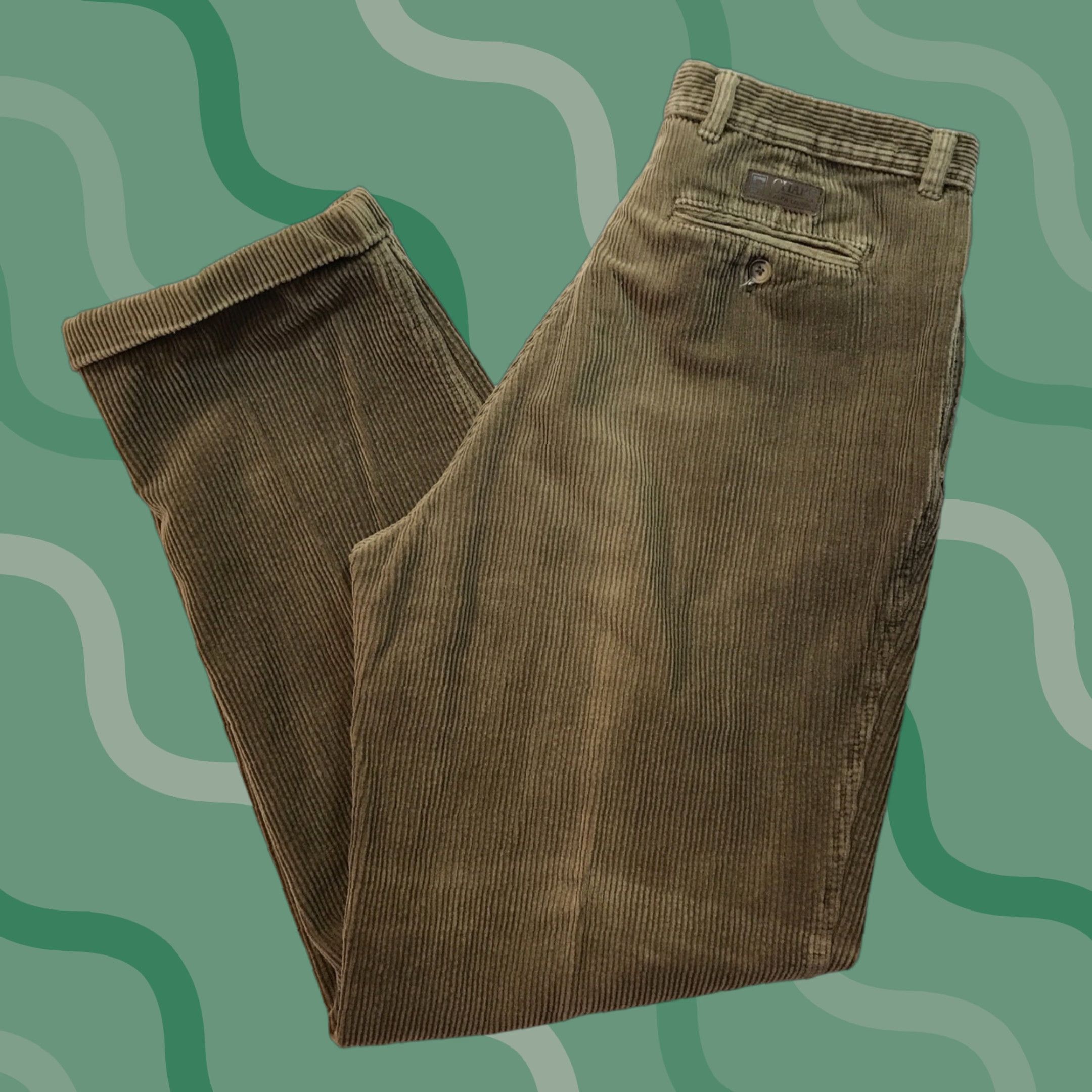 Ralph Lauren VINTAGE Chaps Ralph Lauren Pants Corduroy Straight 90s Mens 36x34 Brown Corduroy 34 Inseam Mens Size US 36 / EU 52 - 1 Thumbnail