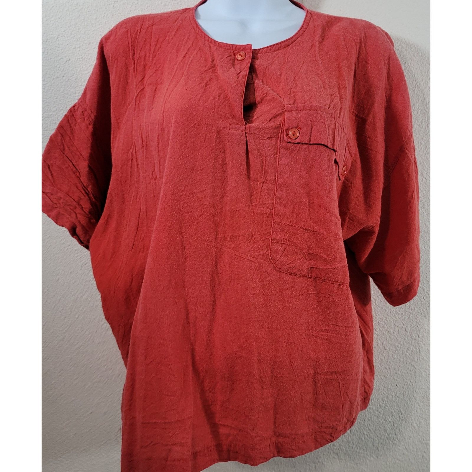 Other Gianna Burnt Orange Oversize Pocket Drop Shoulder Top Large Size L / US 10 / IT 46 - 1 Thumbnail