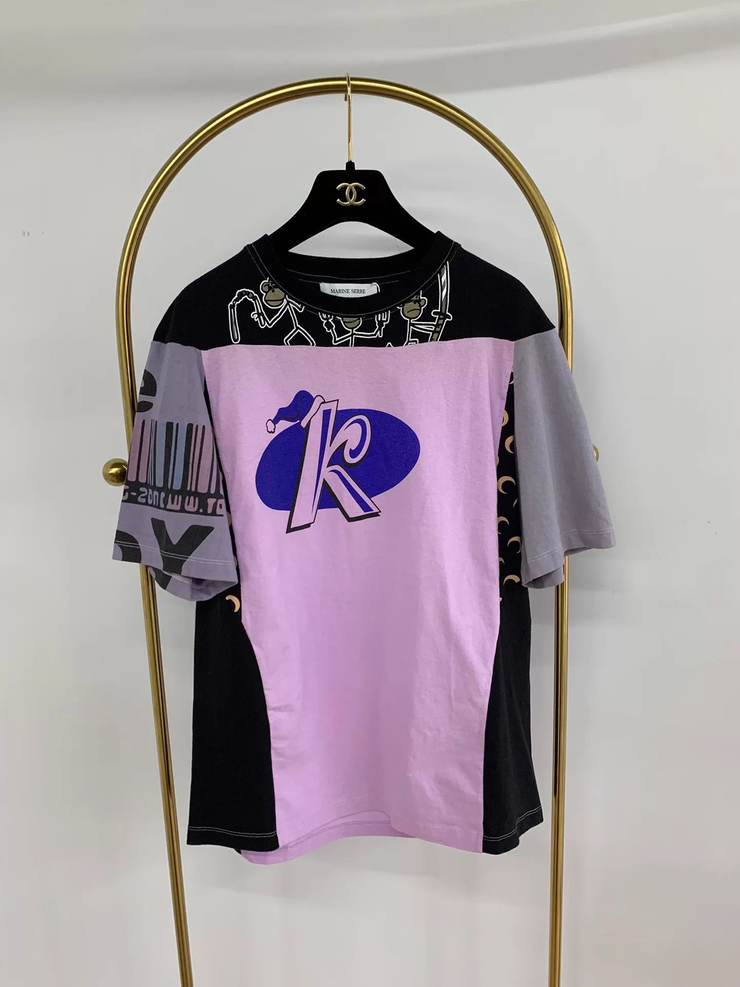 Marine Serre MARINE SERRE Purple/Black Moon Print SS Tee M New Size M / US 6-8 / IT 42-44 - 1 Thumbnail