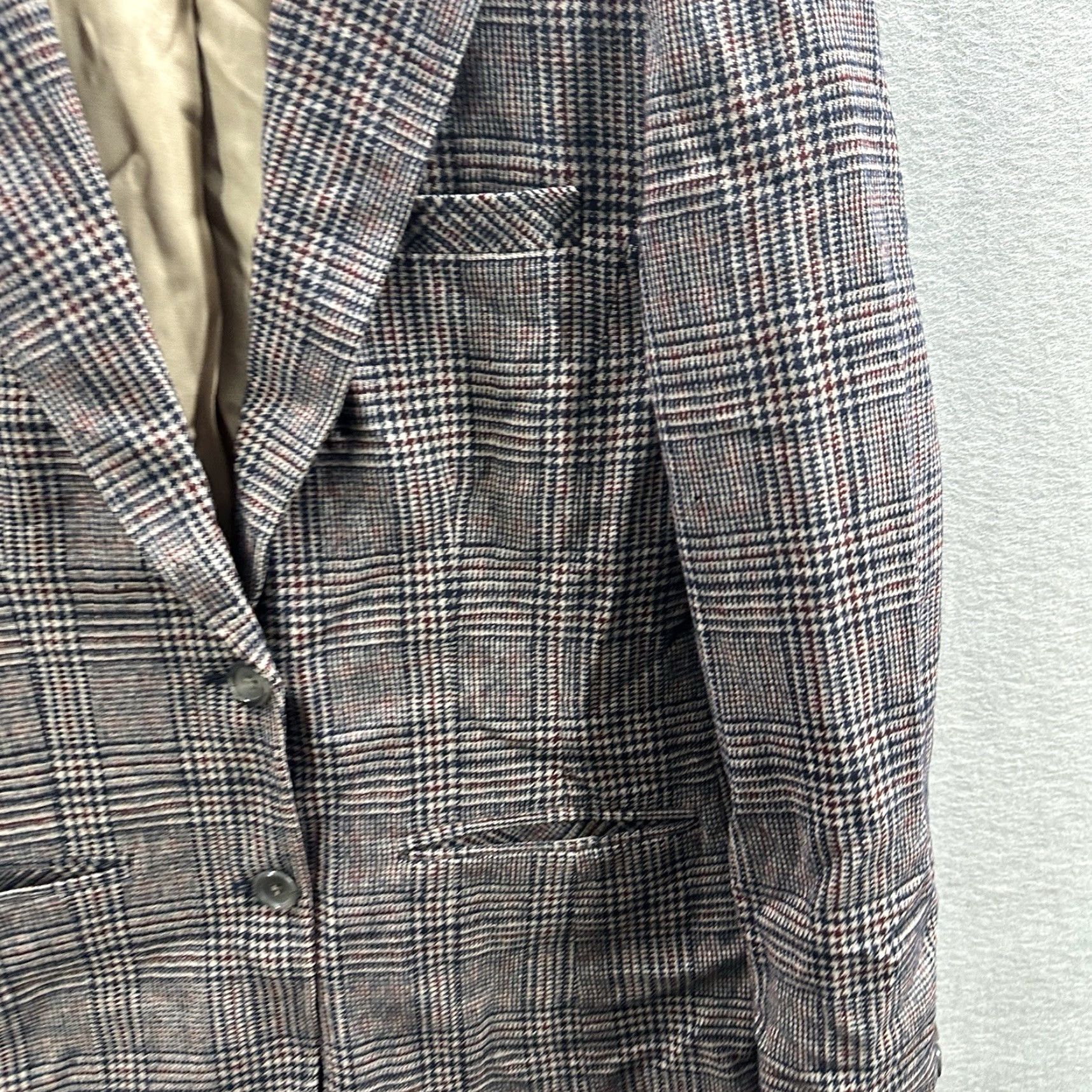 Pendleton VINTAGE Pendleton Wool Blazer Jacket Women M Beige Houndstooth Preppy Vintage Wool Reading Read Blazer Women M Size M / US 6-8 / IT 42-44 - 5 Thumbnail