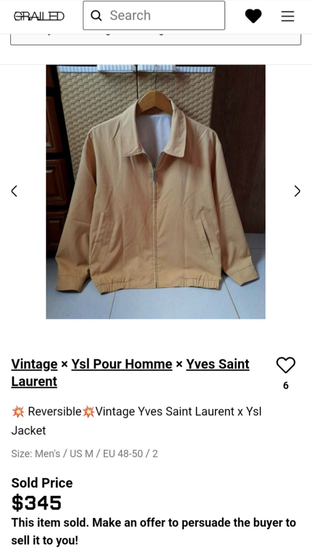 Yves Saint Laurent ✨️Reversible Yves Saint Laurent YSL Jacket Size US L / EU 52-54 / 3 - 10 Thumbnail