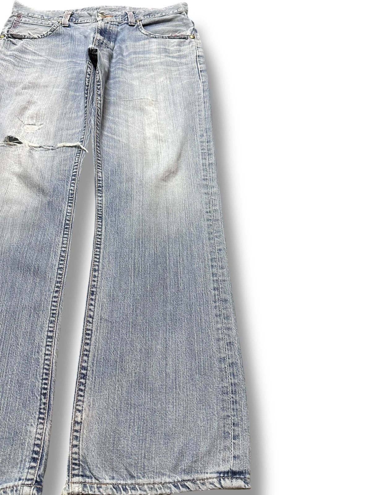 Edwin Vintage Edwin Bluetrip Faded Grunge Distressed Denim Size US 36 / EU 52 - 4 Thumbnail
