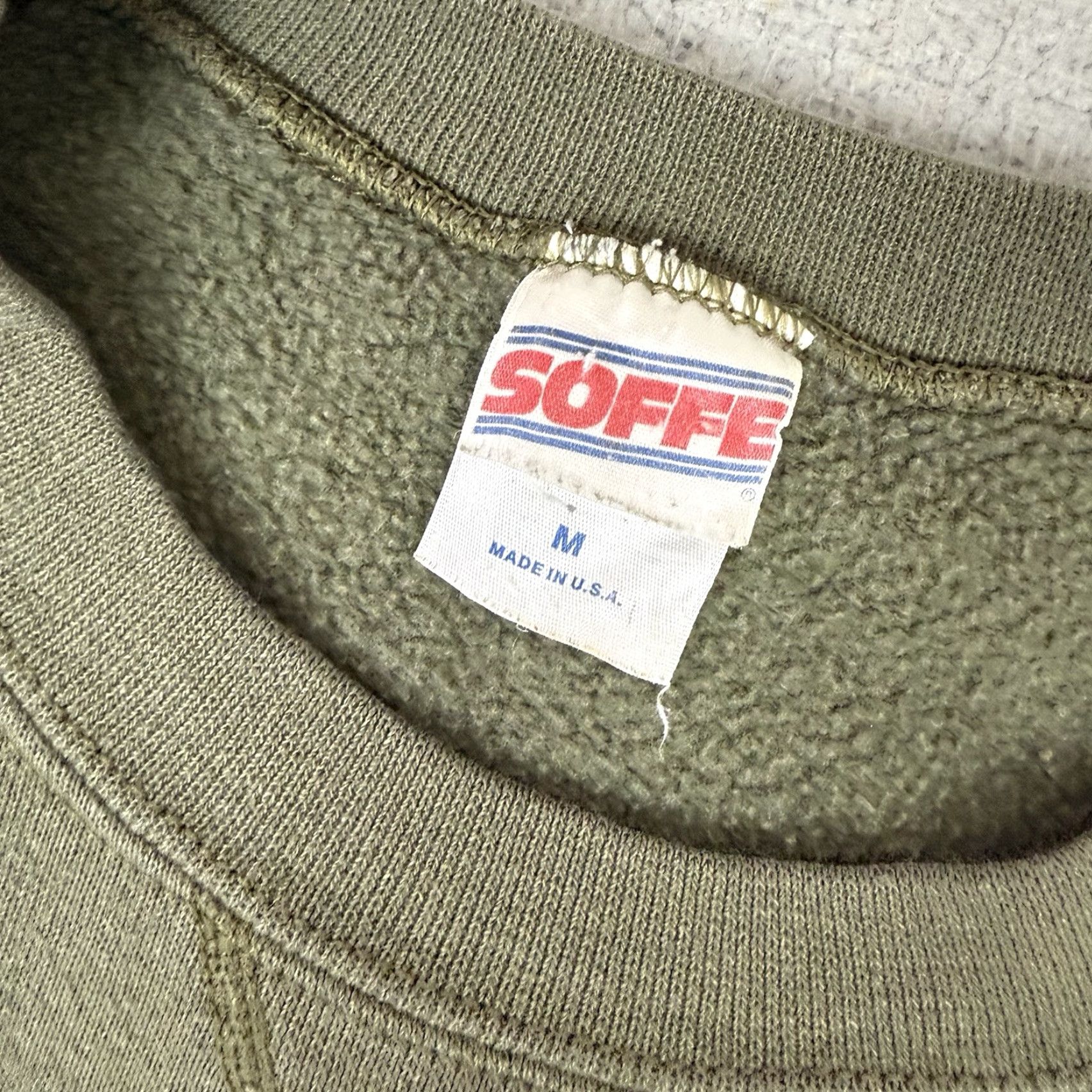 Soffe VINTAGE Soffe USMC Marines Sweatshirt Mens M Crewneck Army Green USA Made Size US M / EU 48-50 / 2 - 4 Thumbnail